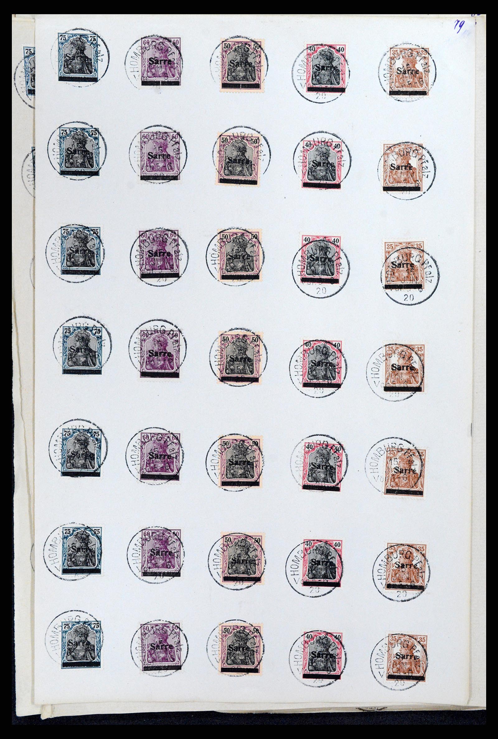37573 117 - Postzegelverzameling 37573 Saar 1920.