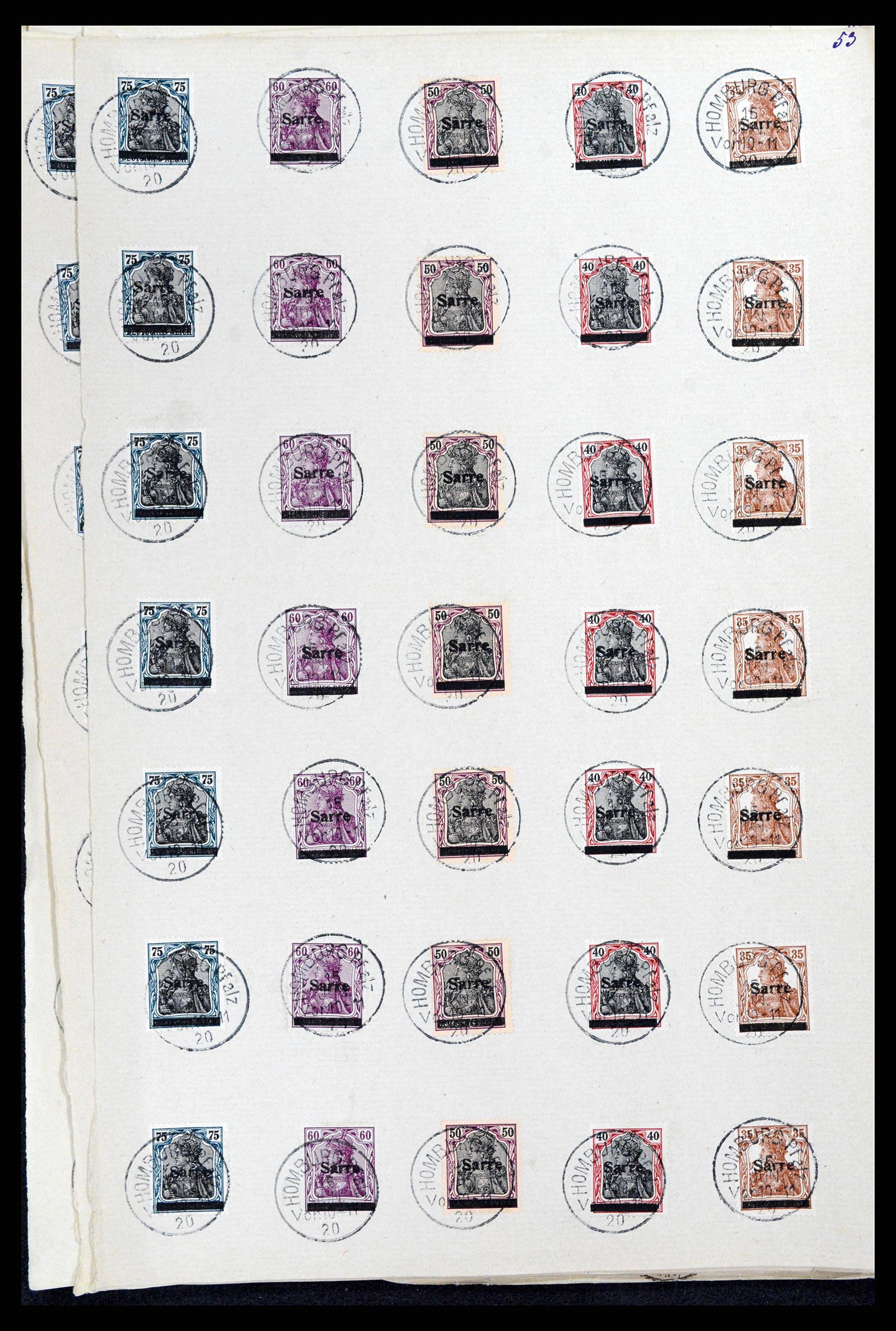 37573 118 - Postzegelverzameling 37573 Saar 1920.