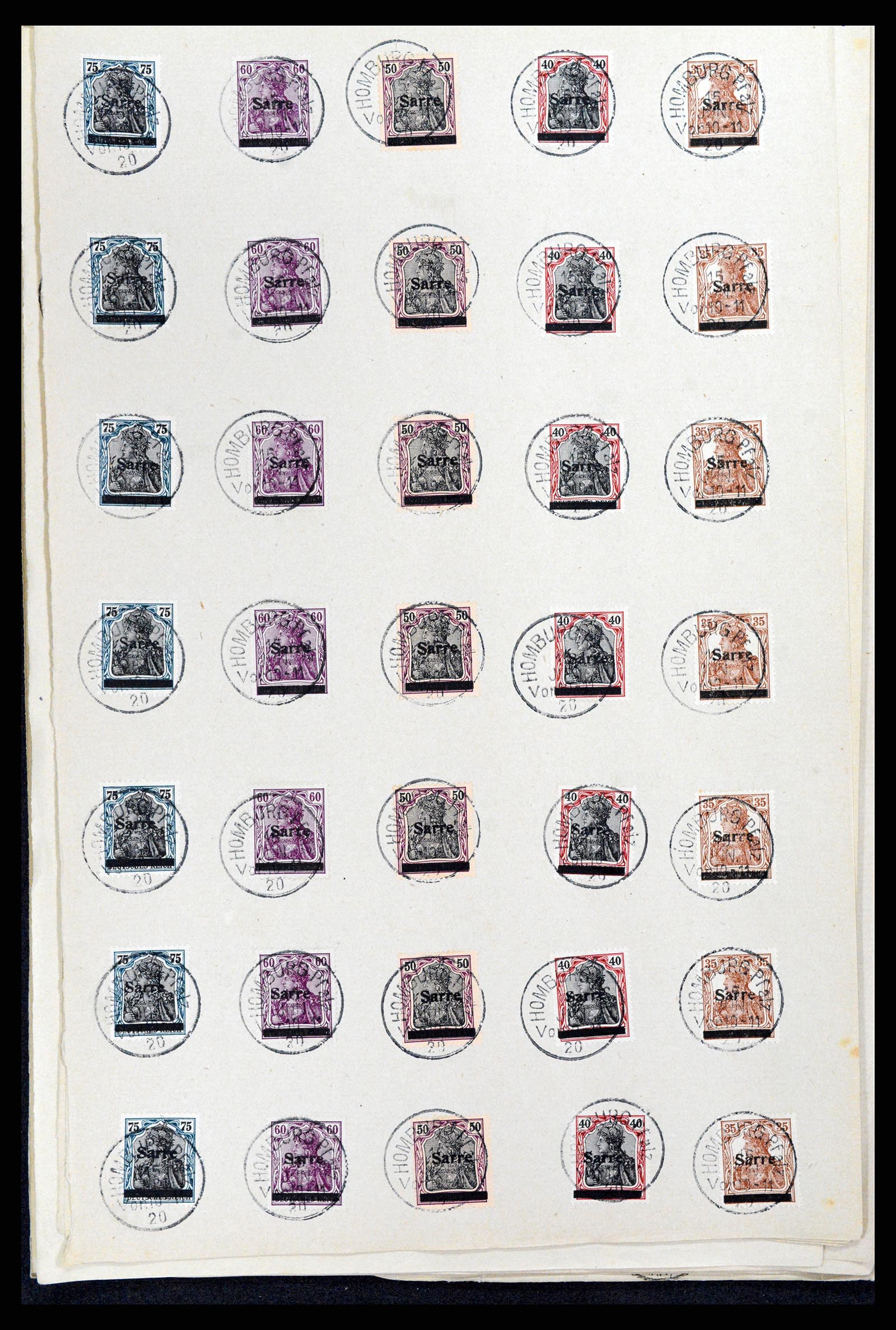 37573 119 - Postzegelverzameling 37573 Saar 1920.