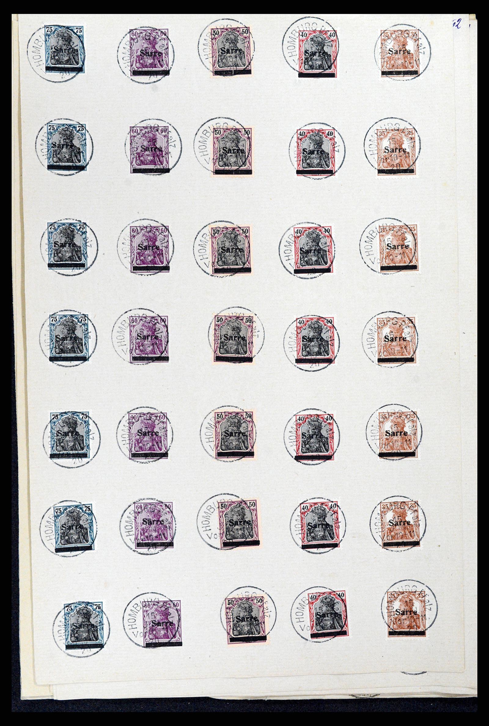 37573 123 - Postzegelverzameling 37573 Saar 1920.