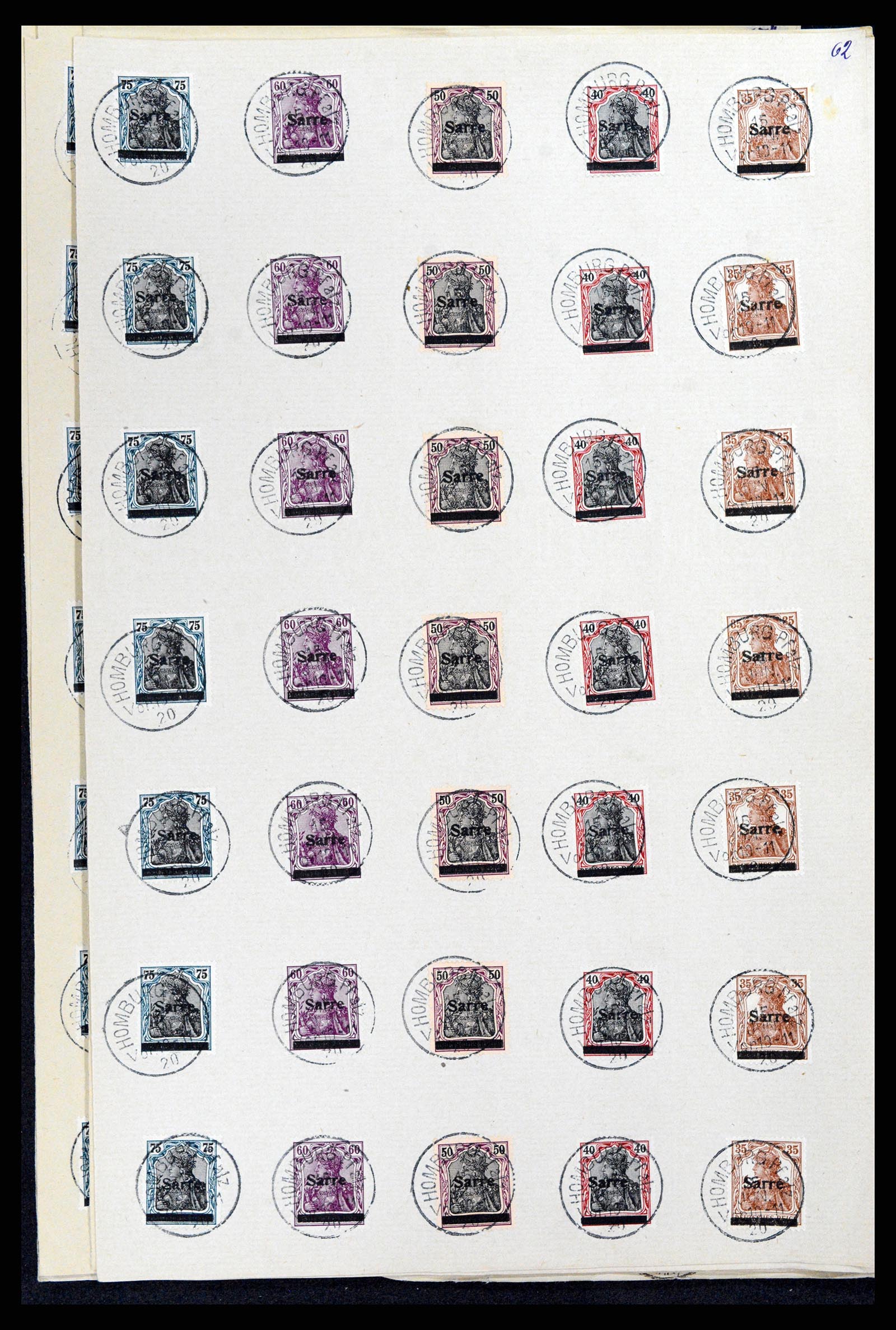 37573 124 - Postzegelverzameling 37573 Saar 1920.