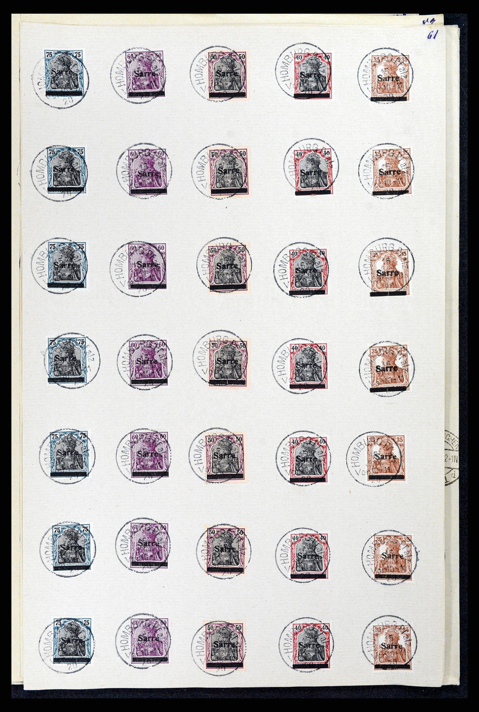 37573 125 - Postzegelverzameling 37573 Saar 1920.