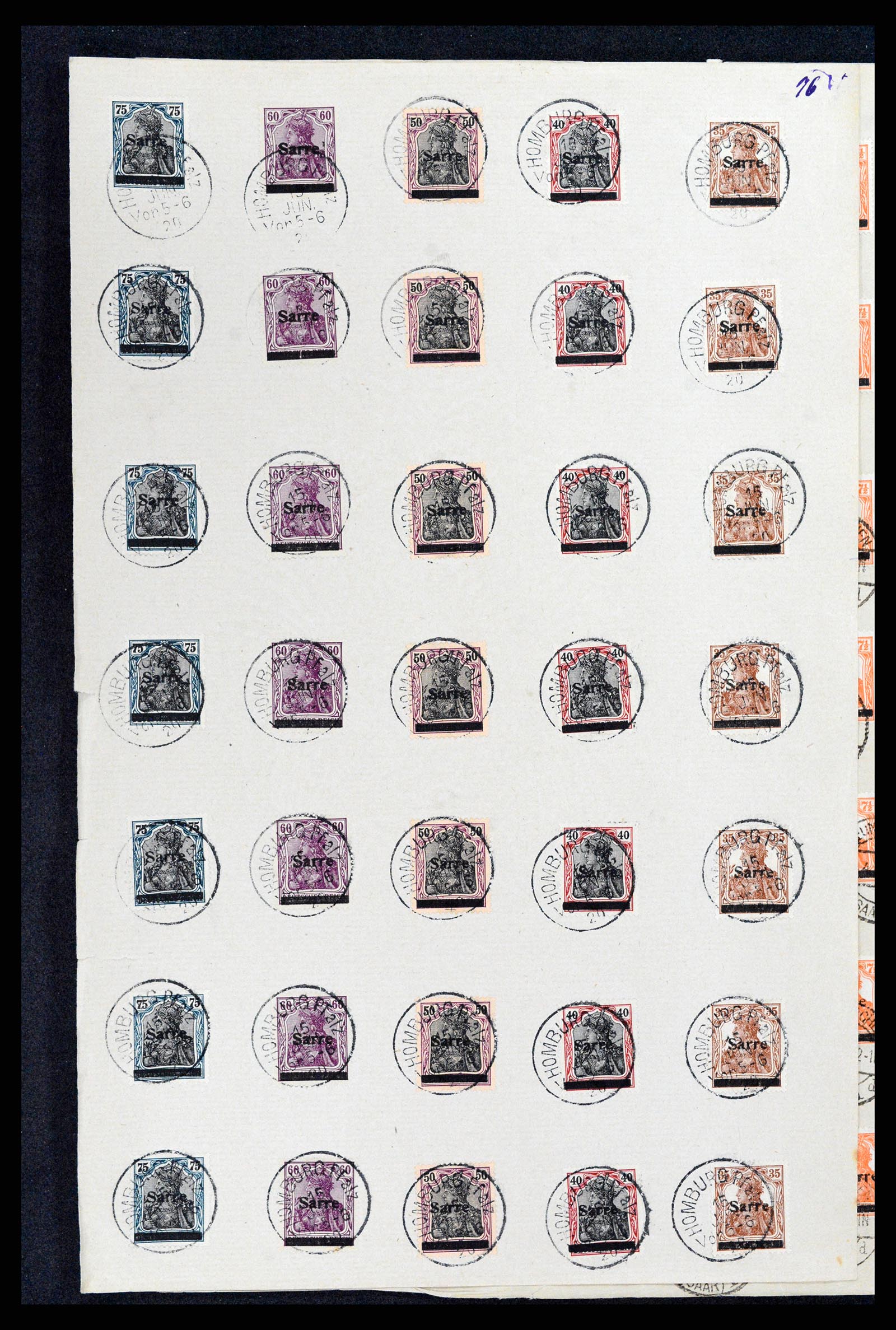 37573 131 - Postzegelverzameling 37573 Saar 1920.