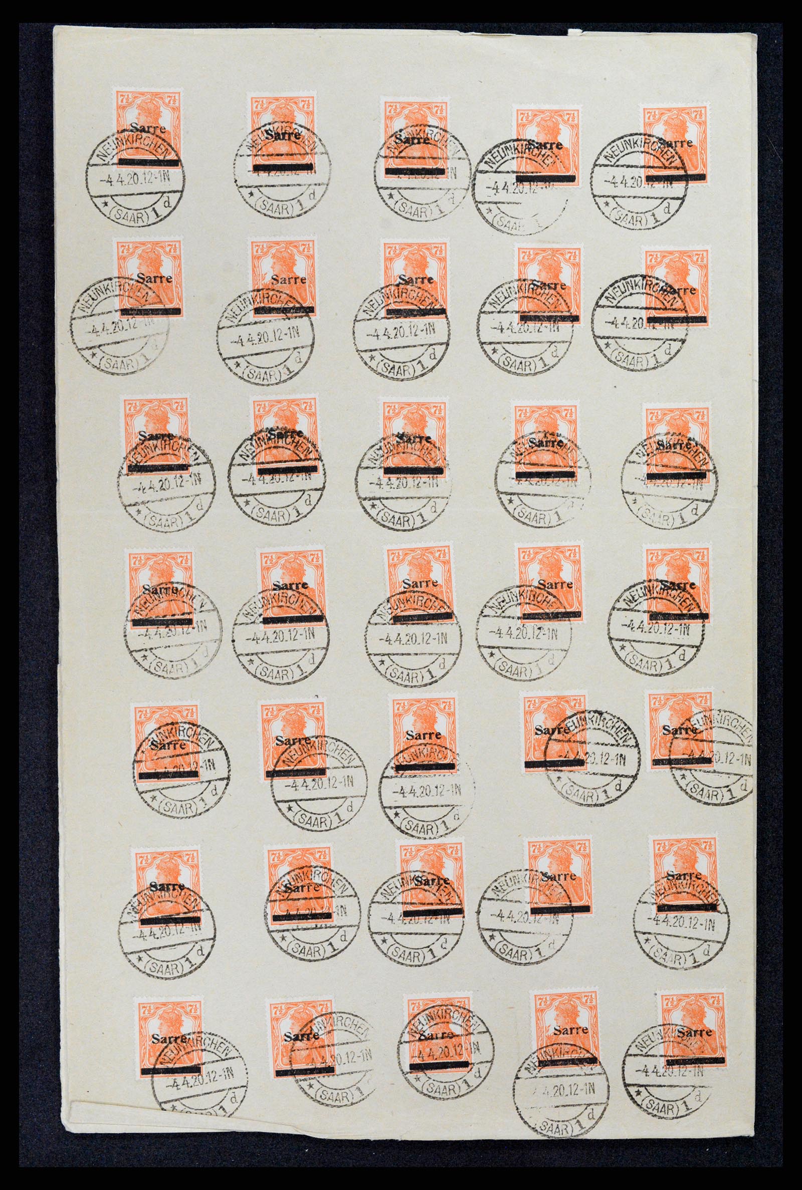 37573 132 - Postzegelverzameling 37573 Saar 1920.