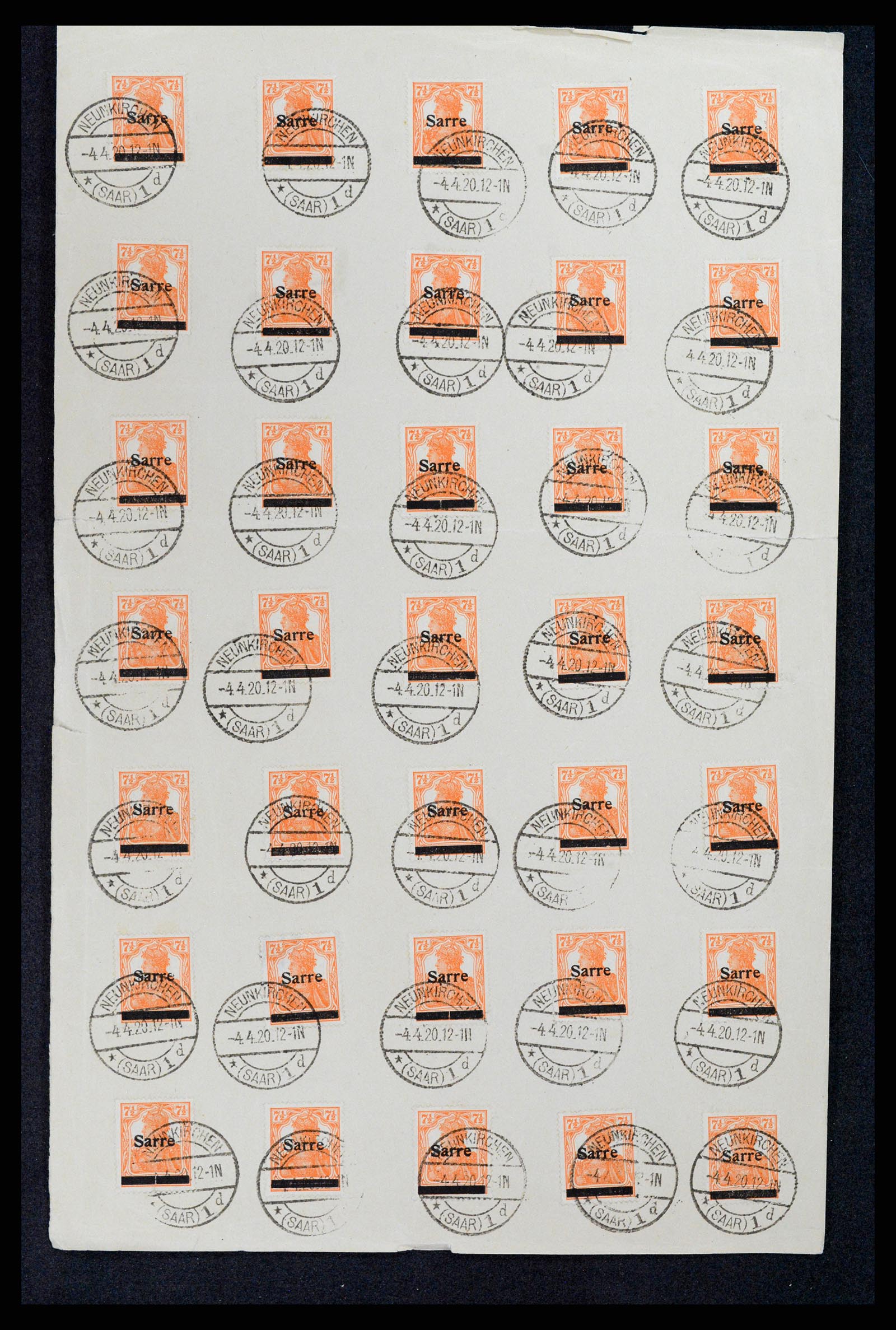 37573 133 - Postzegelverzameling 37573 Saar 1920.