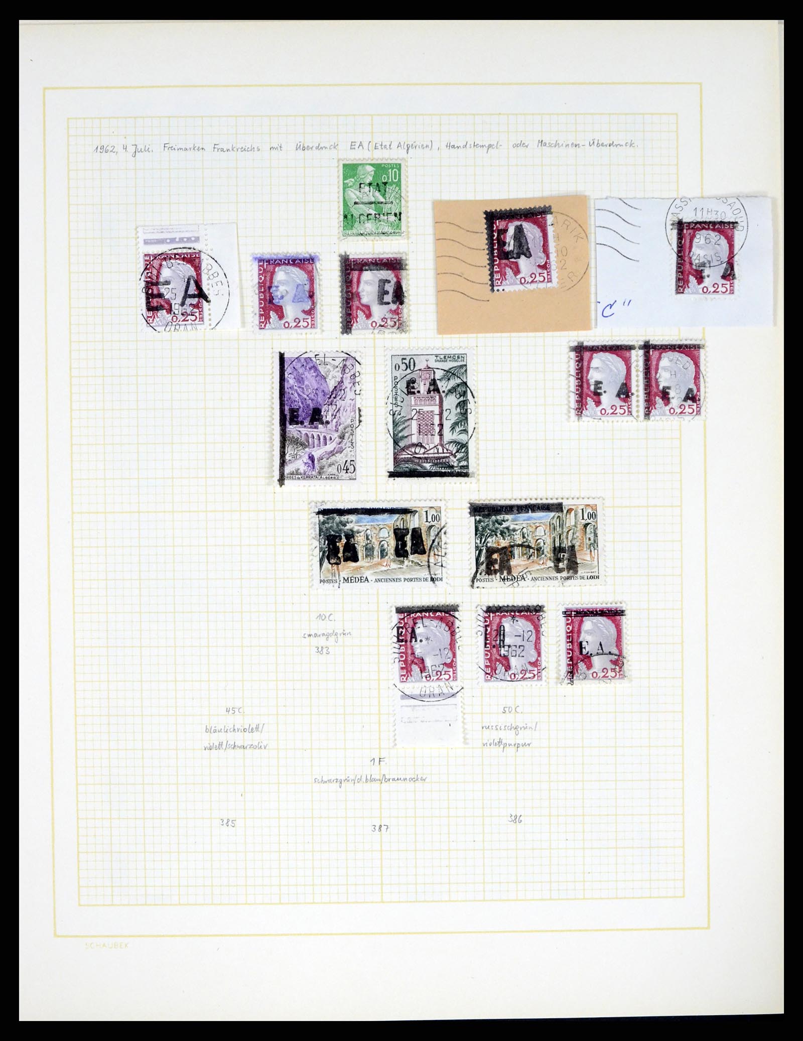 37590 063 - Postzegelverzameling 37590 Franse Kolonien 1849-1975.
