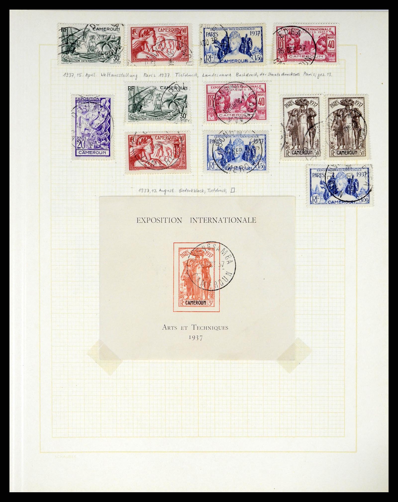 37590 111 - Postzegelverzameling 37590 Franse Kolonien 1849-1975.