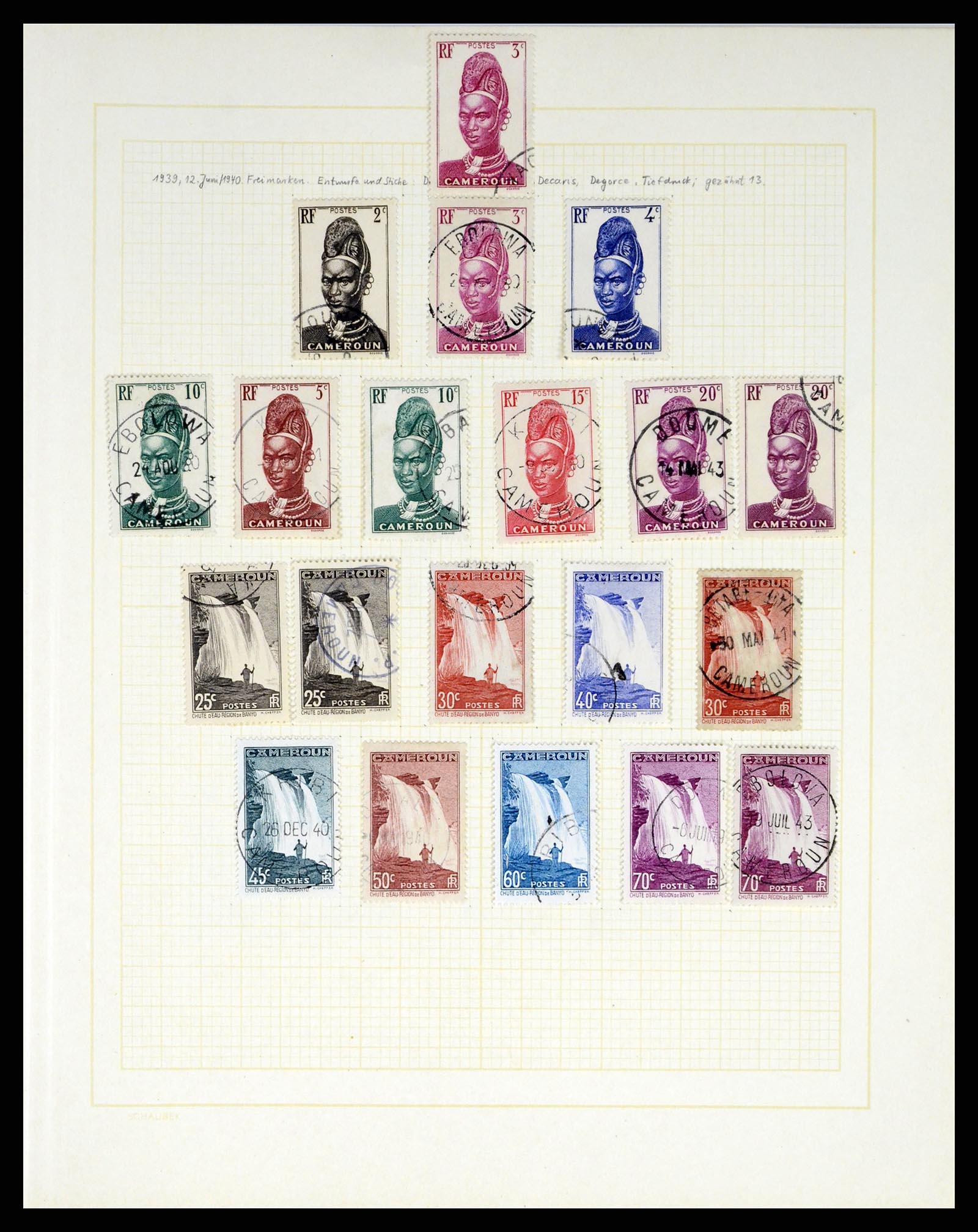 37590 112 - Postzegelverzameling 37590 Franse Kolonien 1849-1975.