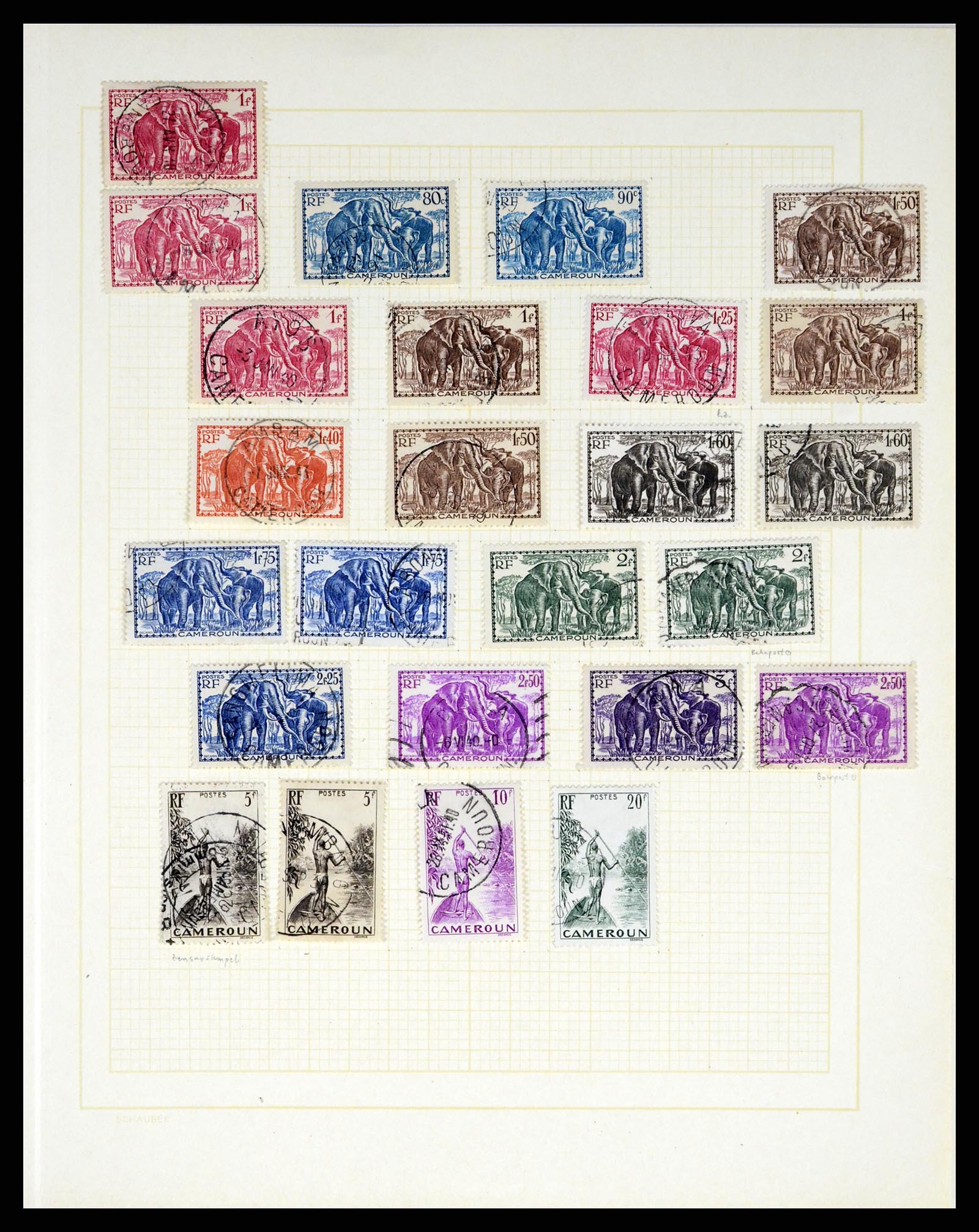 37590 113 - Postzegelverzameling 37590 Franse Kolonien 1849-1975.