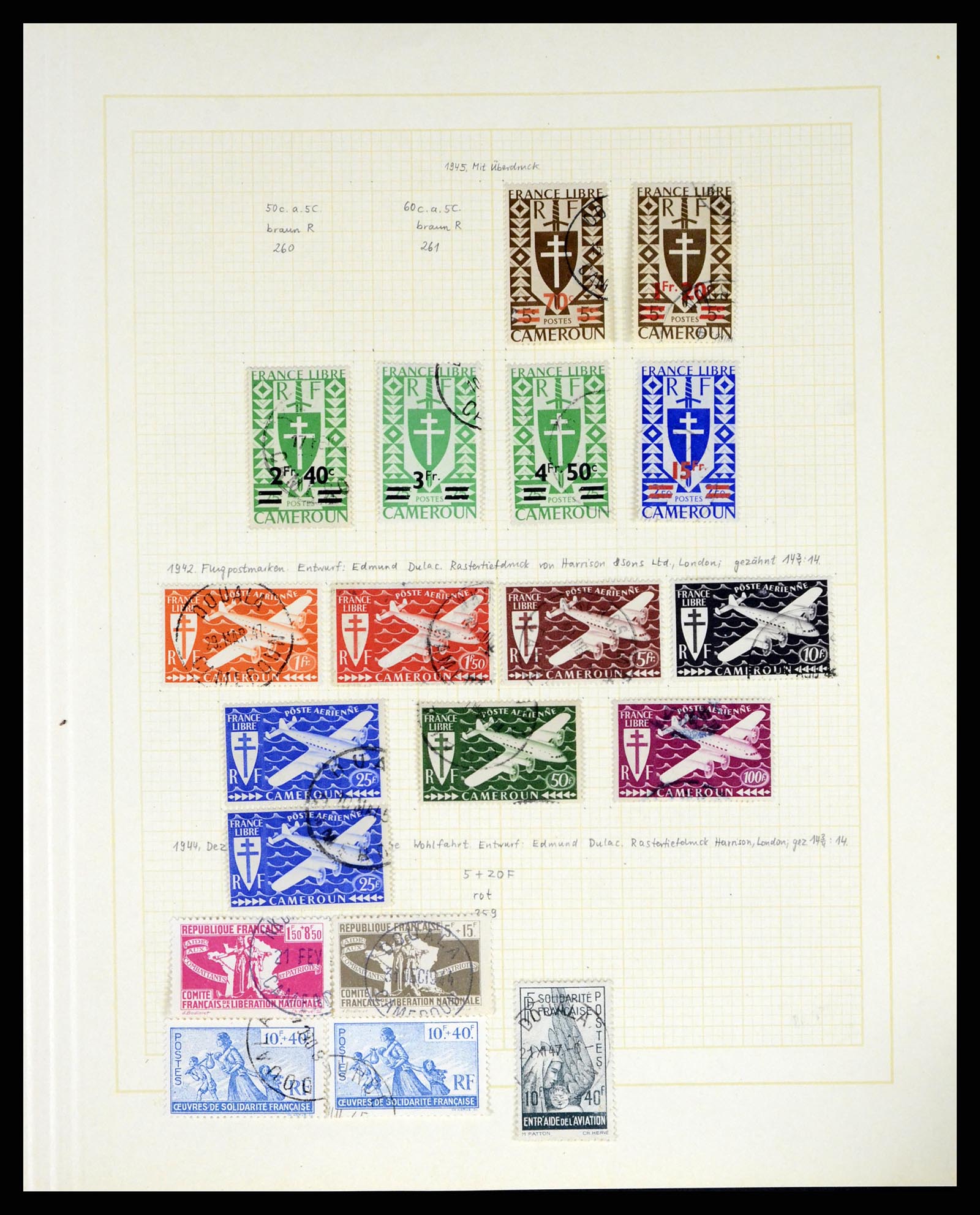 37590 125 - Postzegelverzameling 37590 Franse Kolonien 1849-1975.