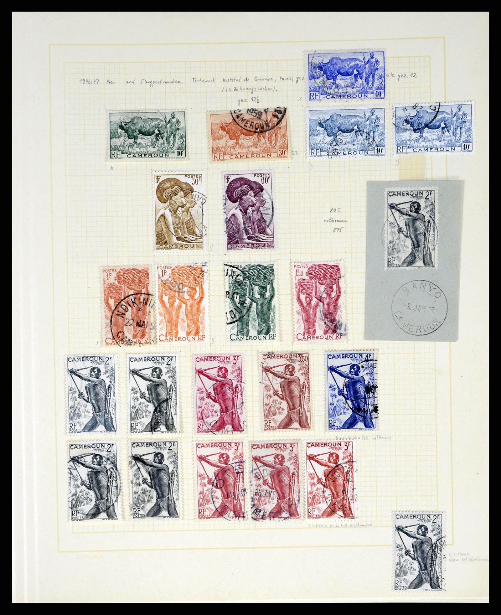 37590 128 - Postzegelverzameling 37590 Franse Kolonien 1849-1975.