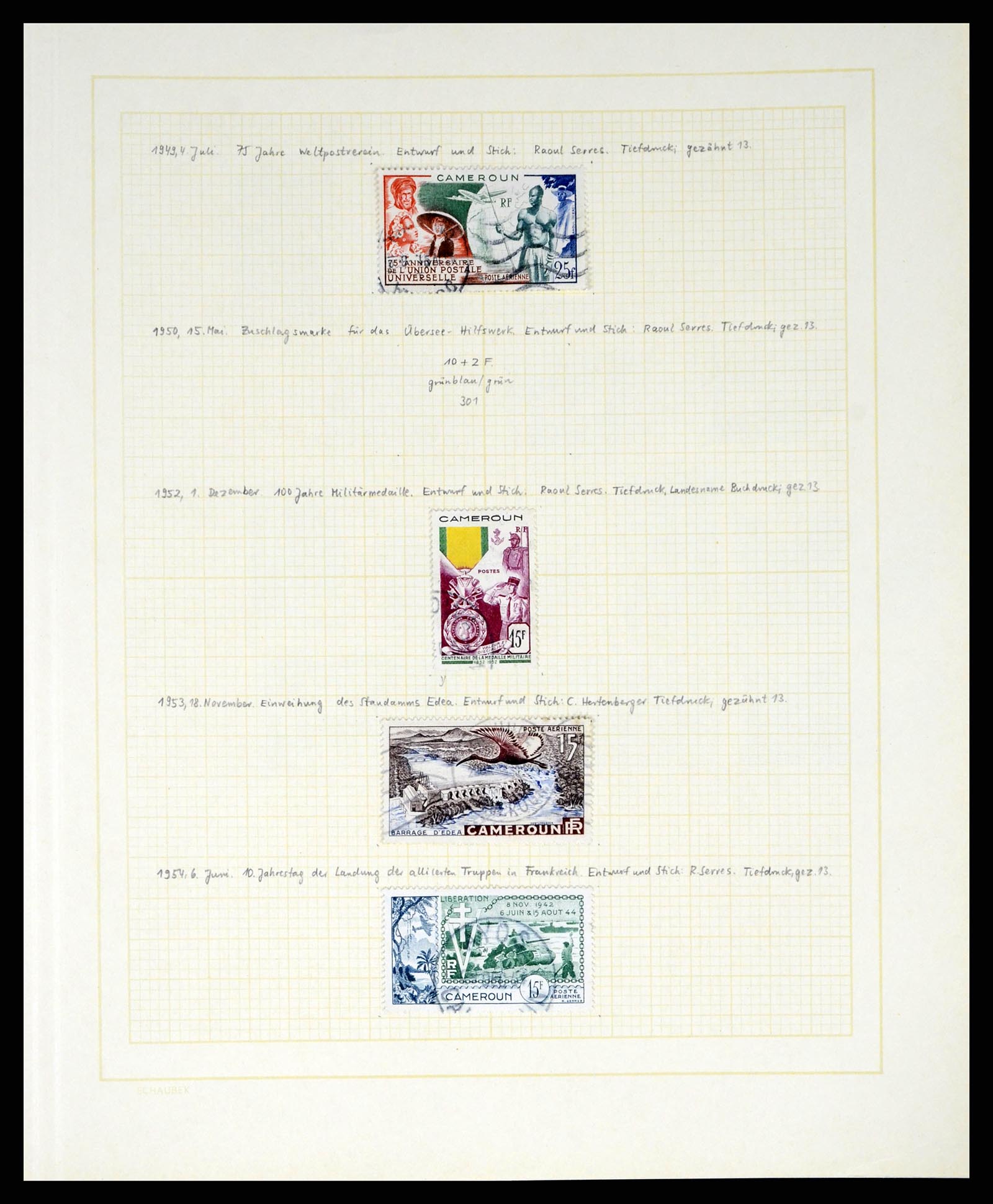 37590 132 - Postzegelverzameling 37590 Franse Kolonien 1849-1975.