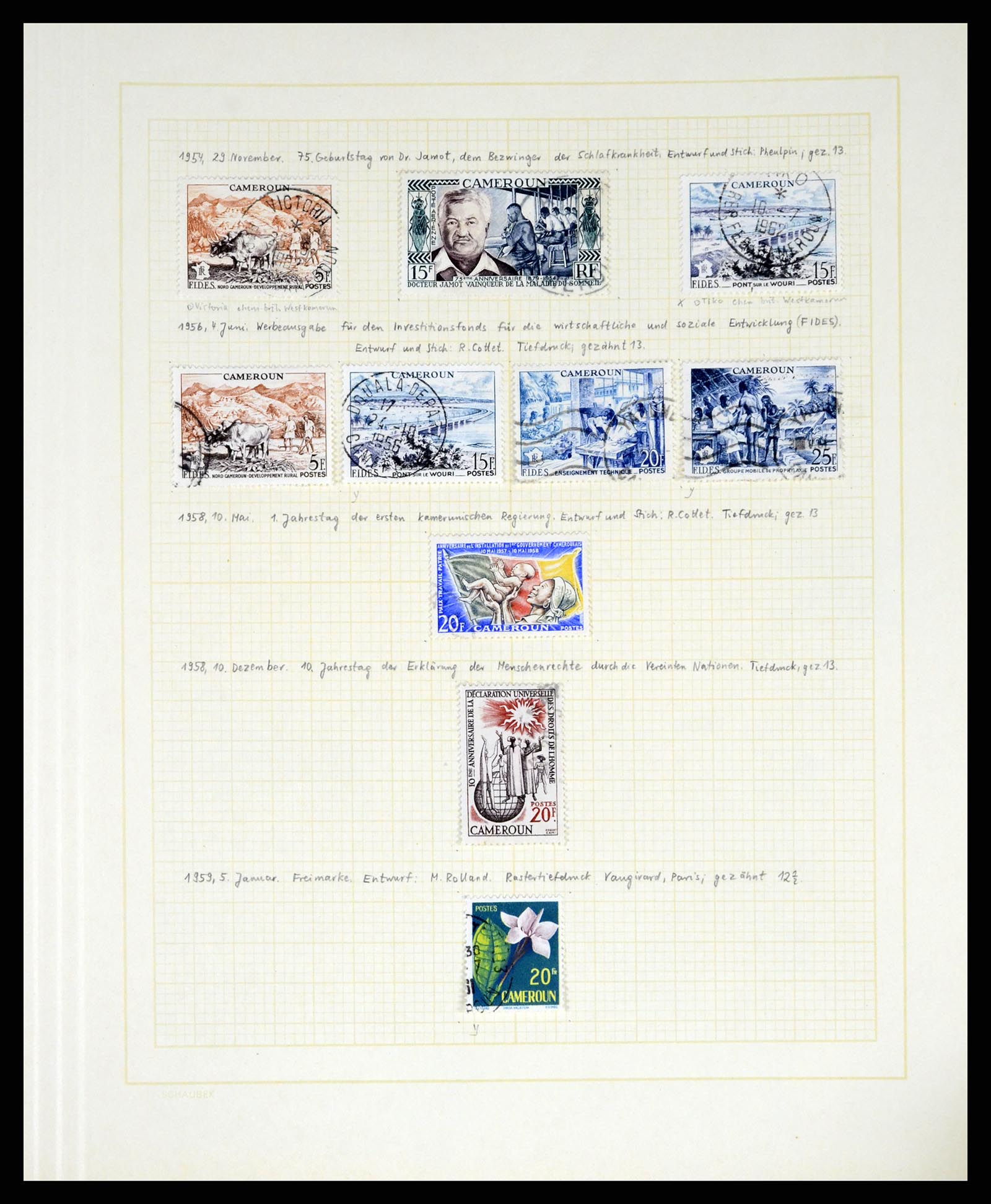 37590 134 - Postzegelverzameling 37590 Franse Kolonien 1849-1975.