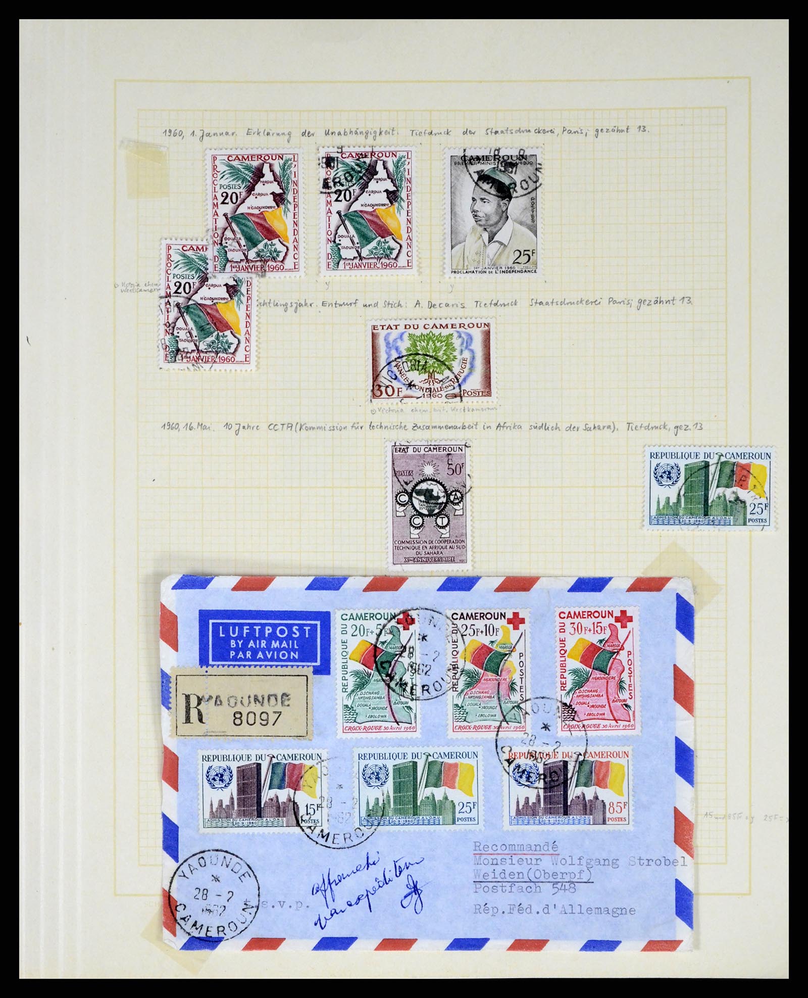 37590 135 - Postzegelverzameling 37590 Franse Kolonien 1849-1975.