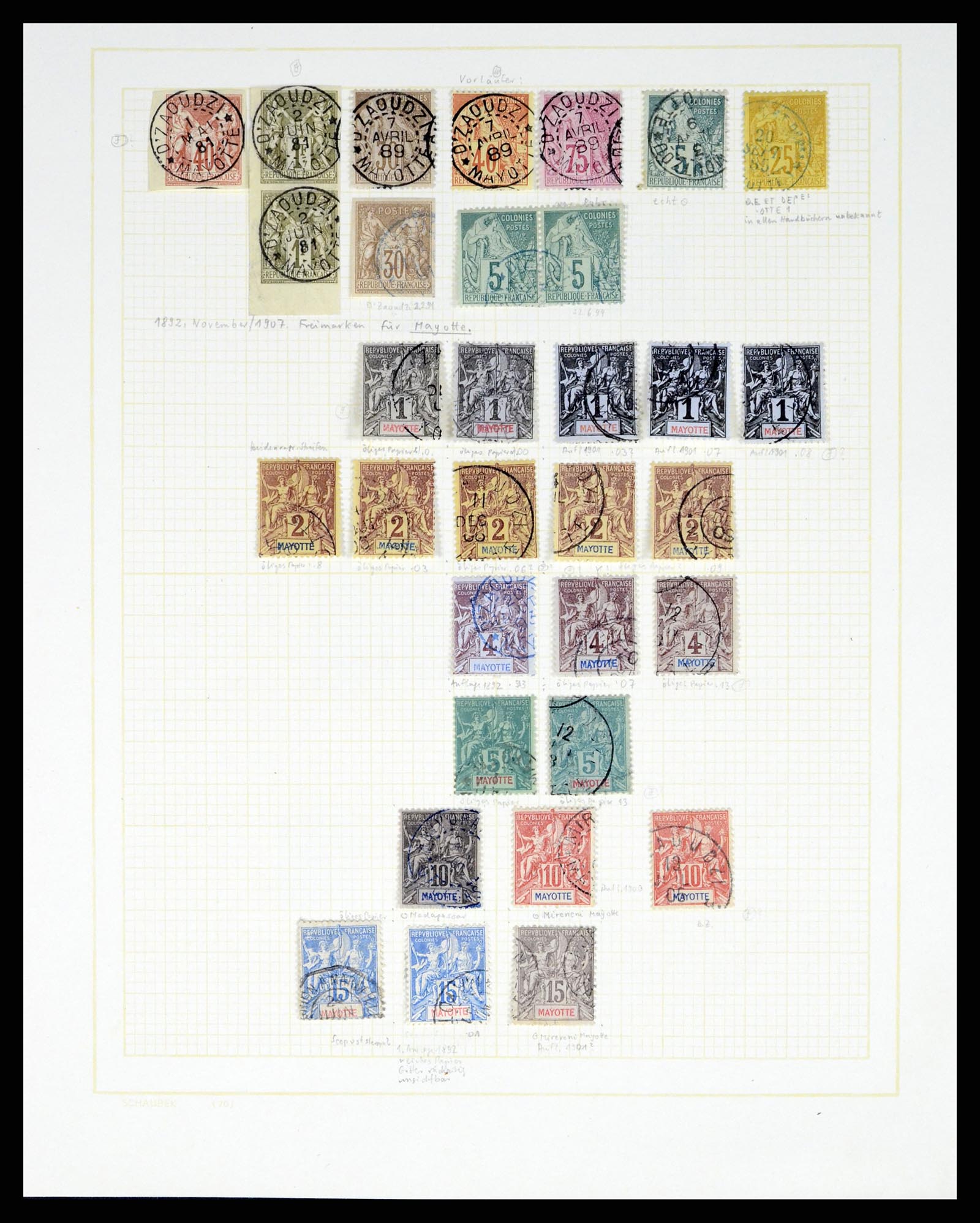 37590 173 - Postzegelverzameling 37590 Franse Kolonien 1849-1975.