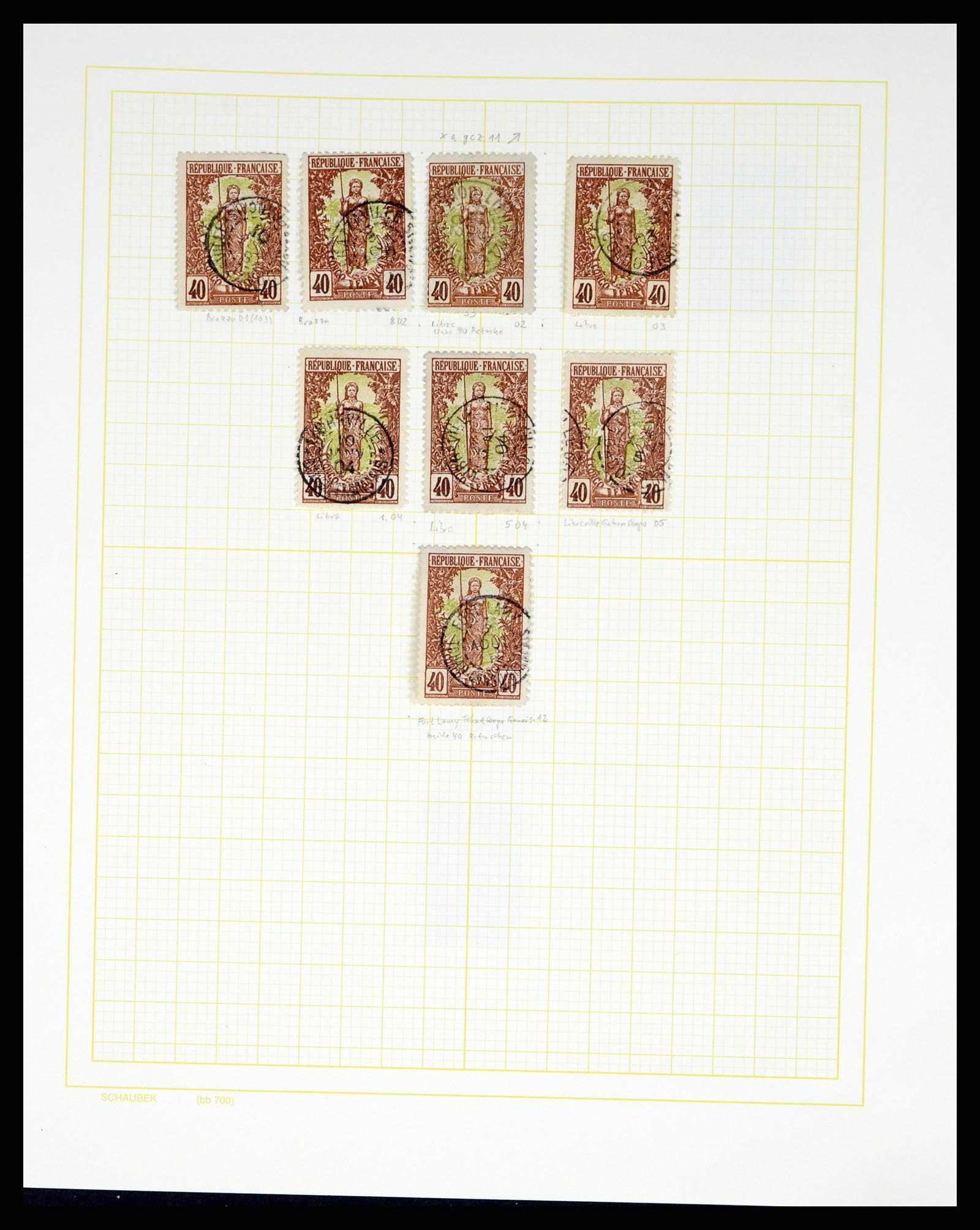 37590 193 - Postzegelverzameling 37590 Franse Kolonien 1849-1975.