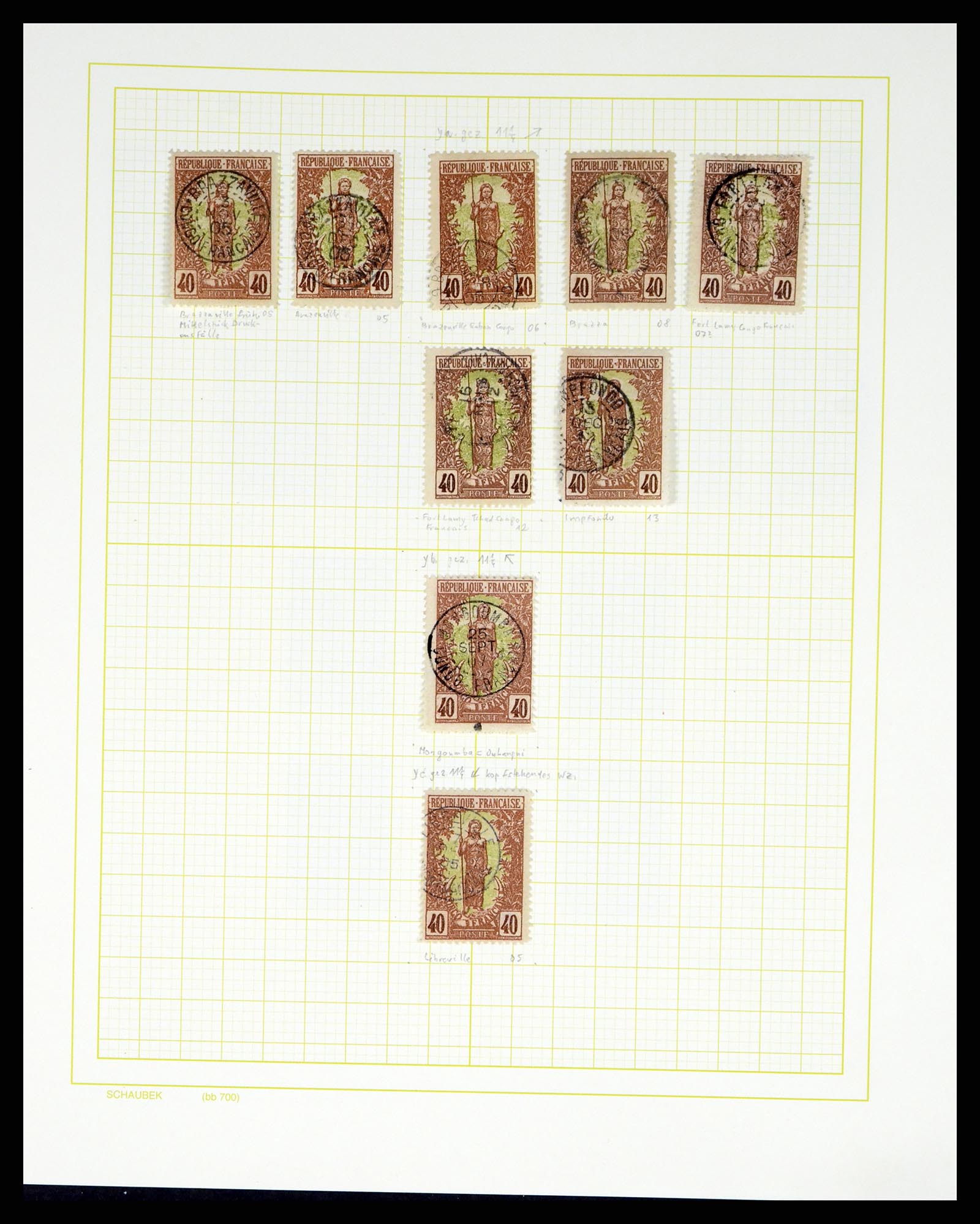 37590 194 - Postzegelverzameling 37590 Franse Kolonien 1849-1975.