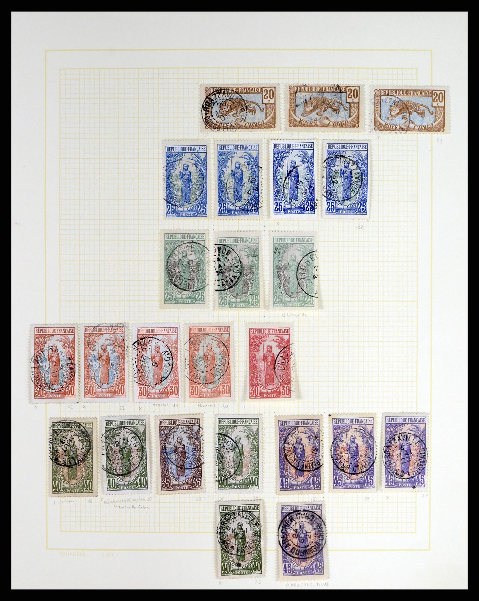 37590 207 - Postzegelverzameling 37590 Franse Kolonien 1849-1975.