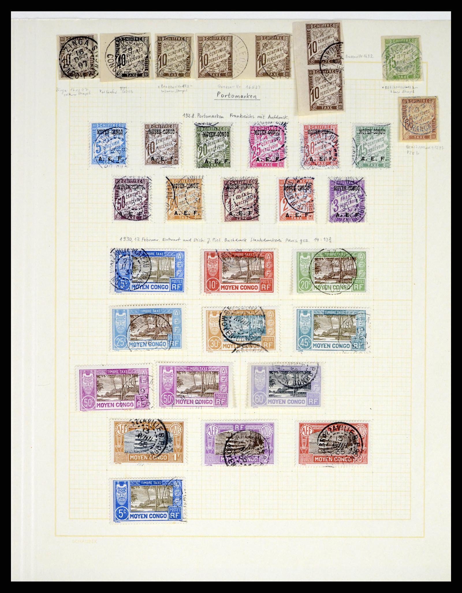 37590 219 - Postzegelverzameling 37590 Franse Kolonien 1849-1975.