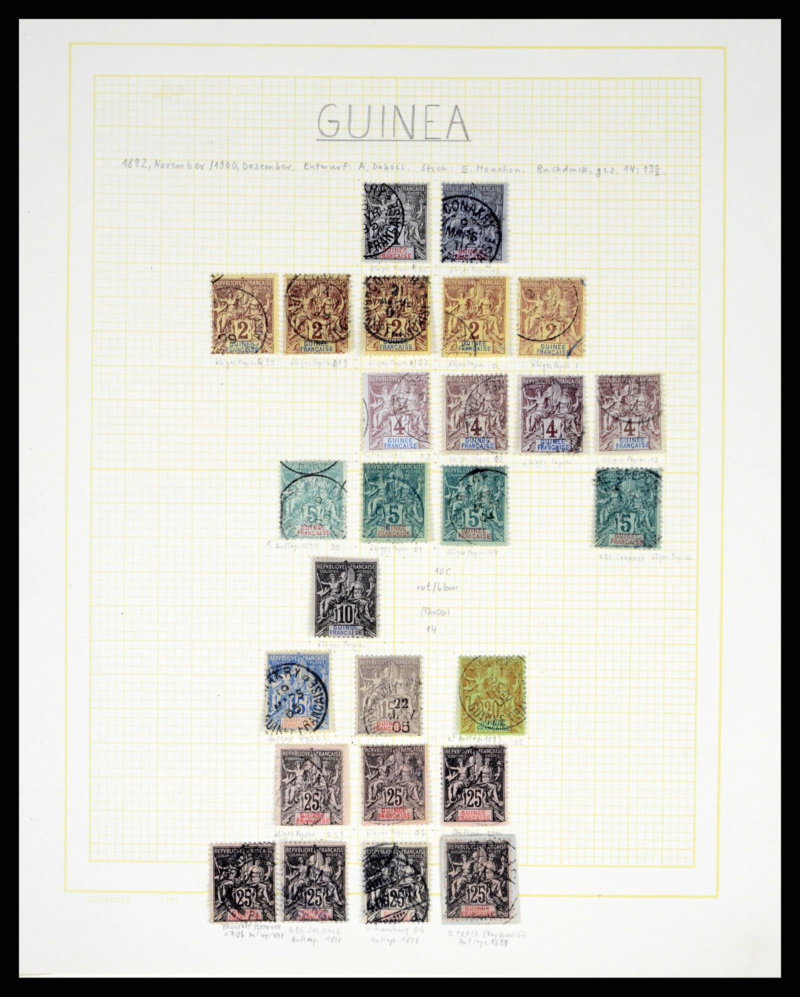 37590 233 - Postzegelverzameling 37590 Franse Kolonien 1849-1975.