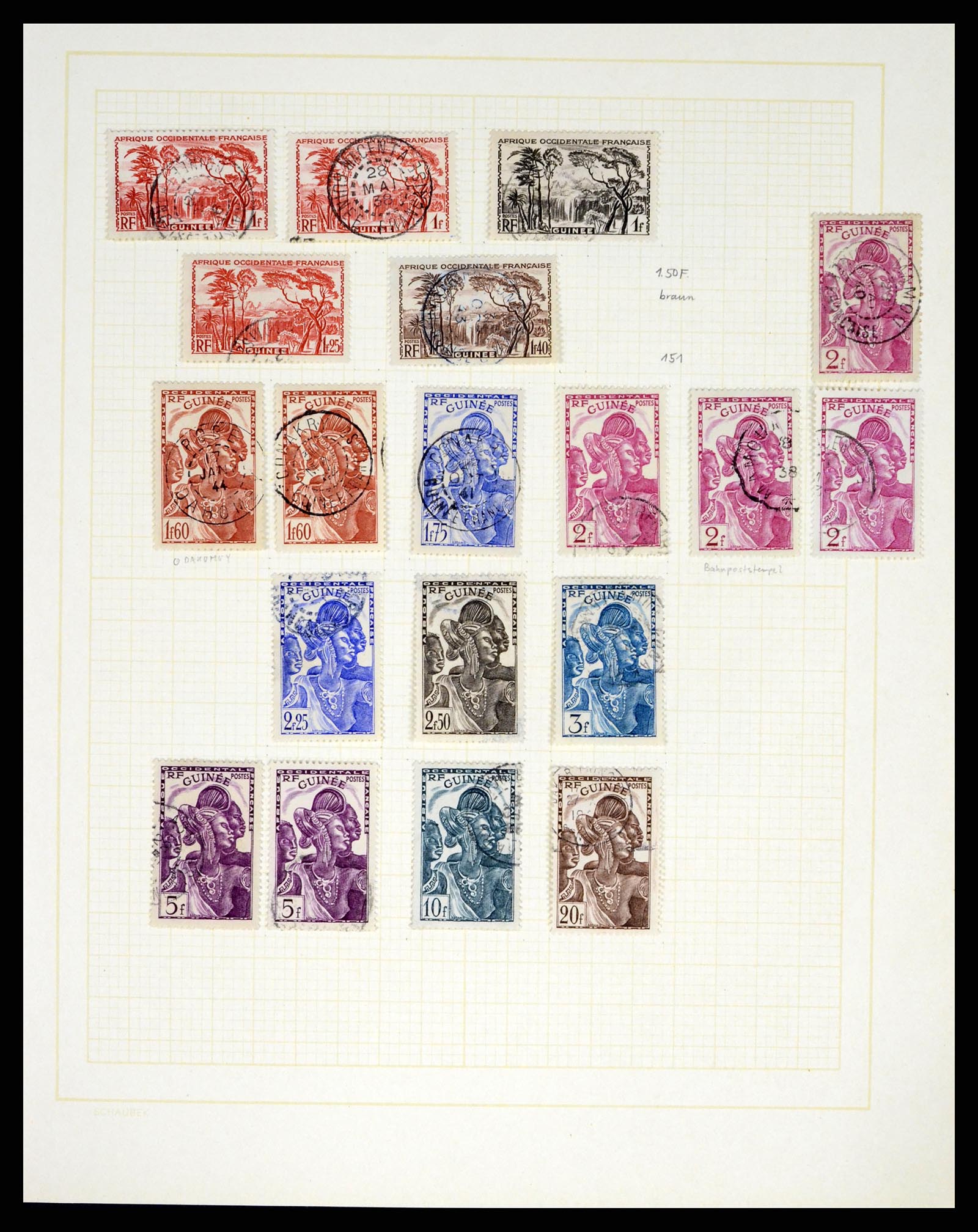 37590 252 - Postzegelverzameling 37590 Franse Kolonien 1849-1975.