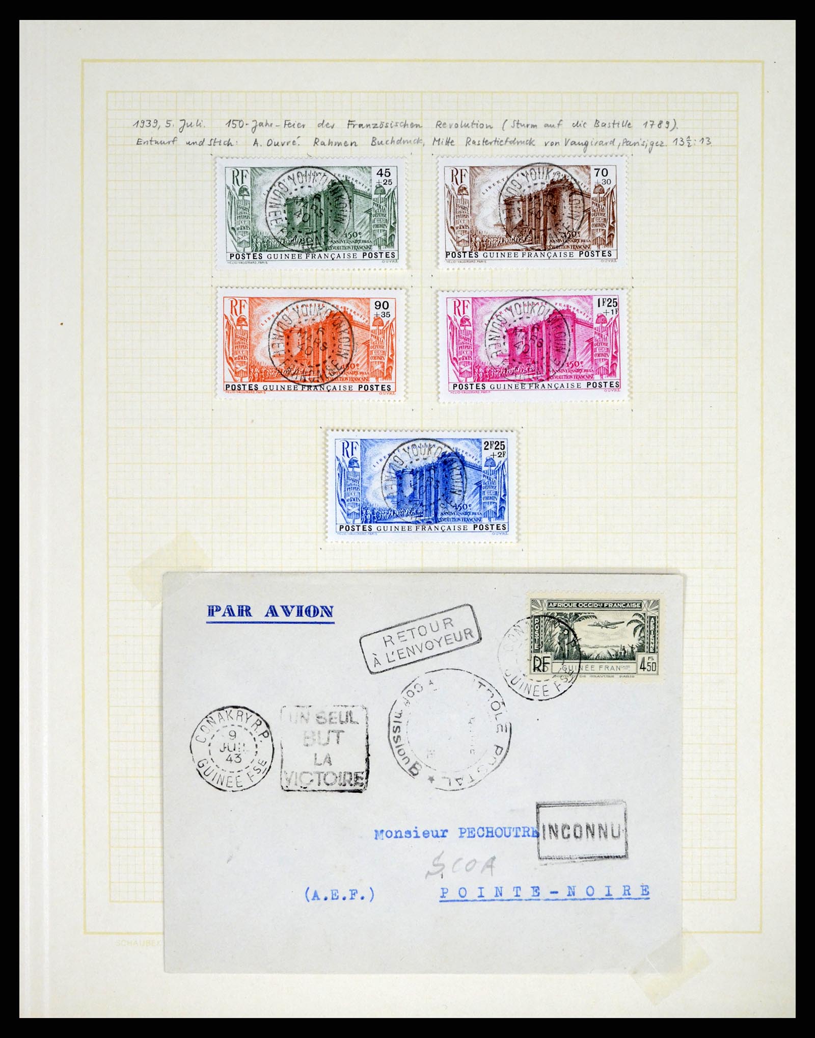 37590 254 - Postzegelverzameling 37590 Franse Kolonien 1849-1975.