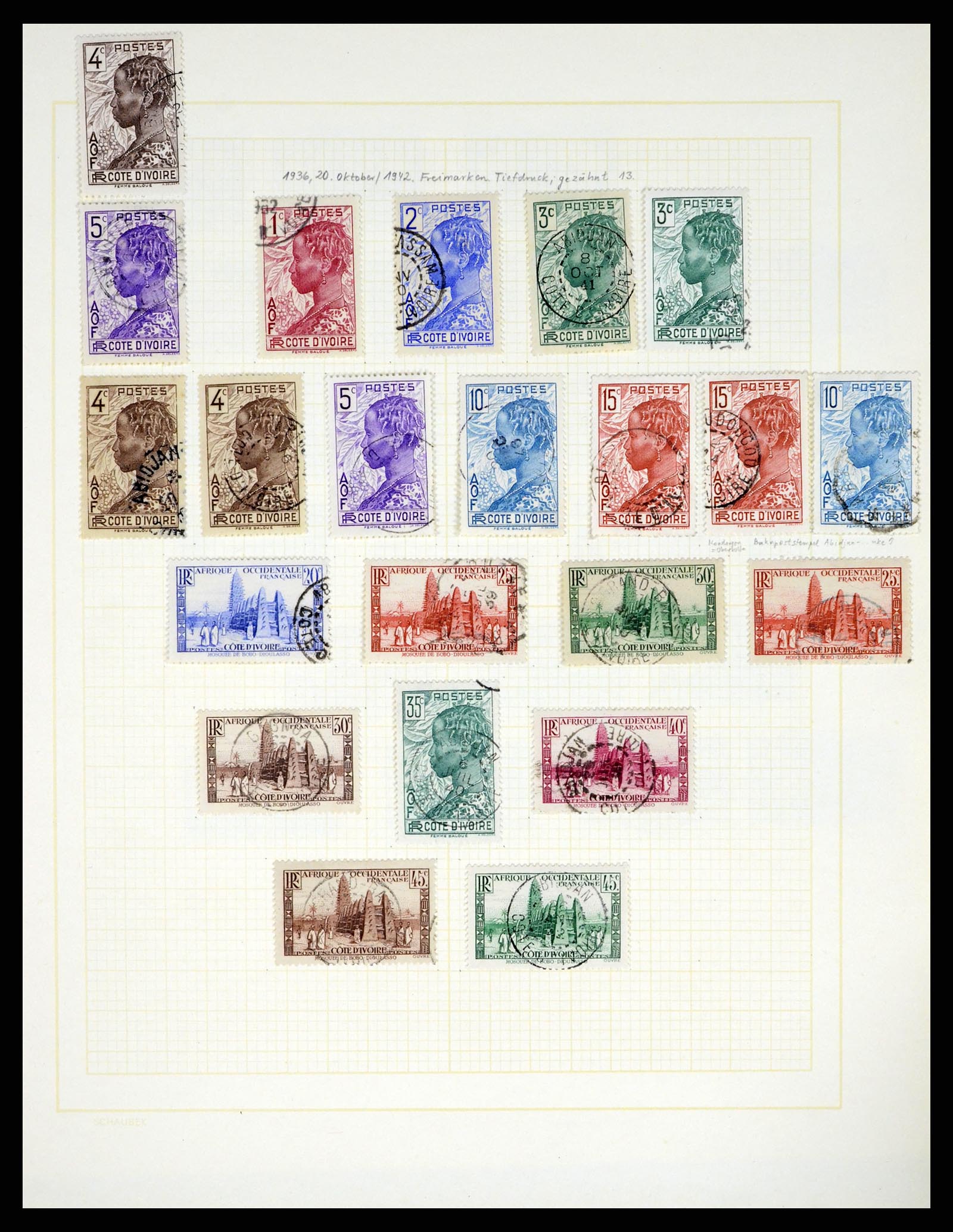 37590 279 - Postzegelverzameling 37590 Franse Kolonien 1849-1975.