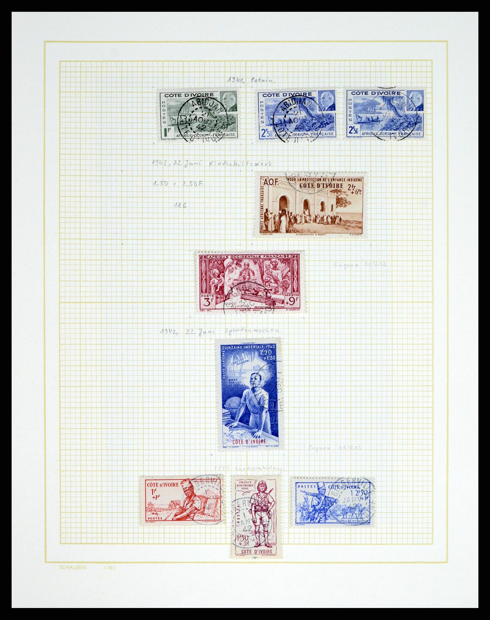 37590 284 - Postzegelverzameling 37590 Franse Kolonien 1849-1975.