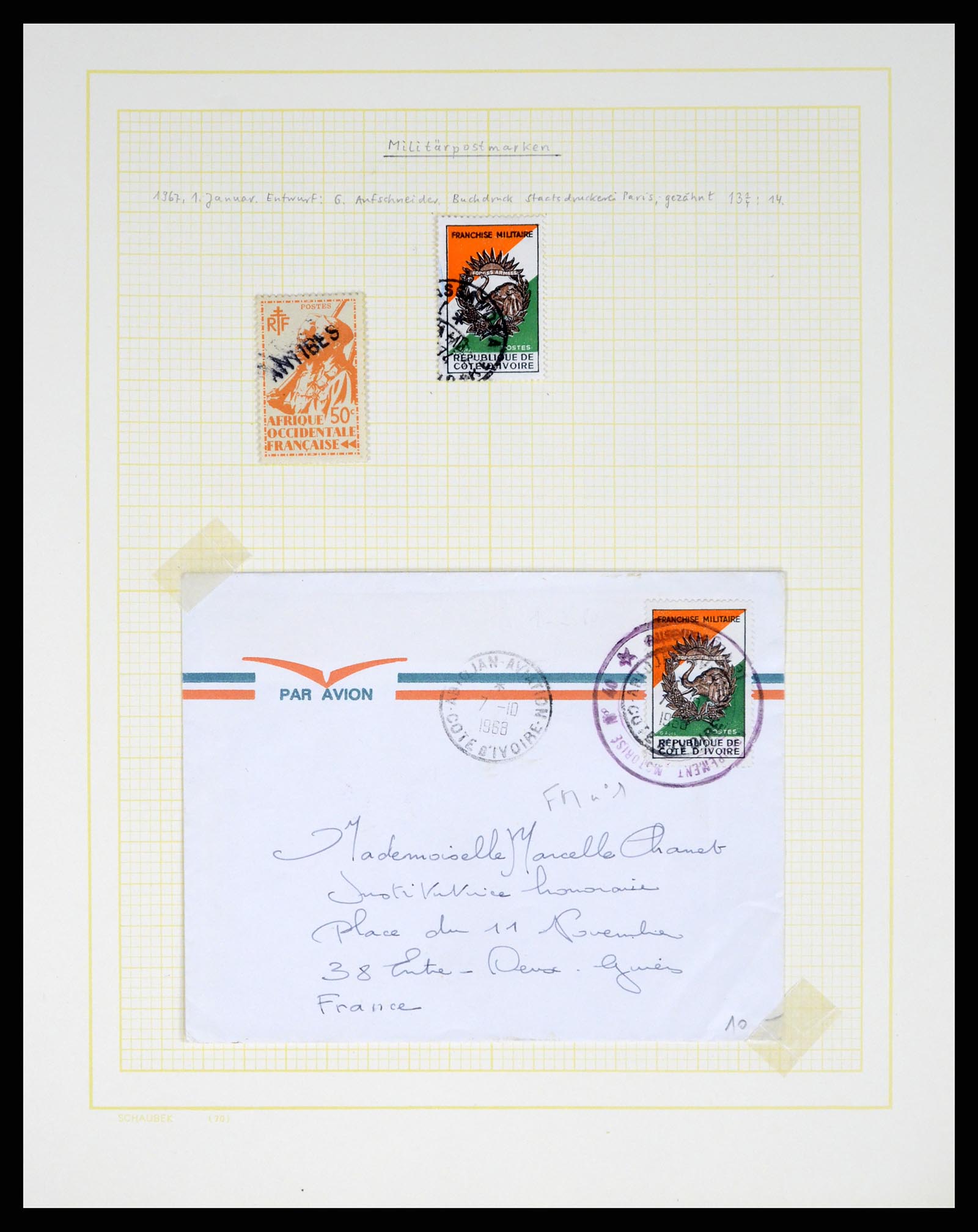37590 290 - Postzegelverzameling 37590 Franse Kolonien 1849-1975.