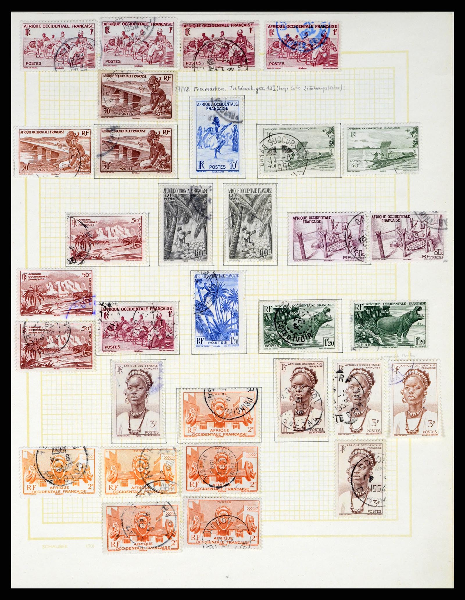 37590 297 - Postzegelverzameling 37590 Franse Kolonien 1849-1975.