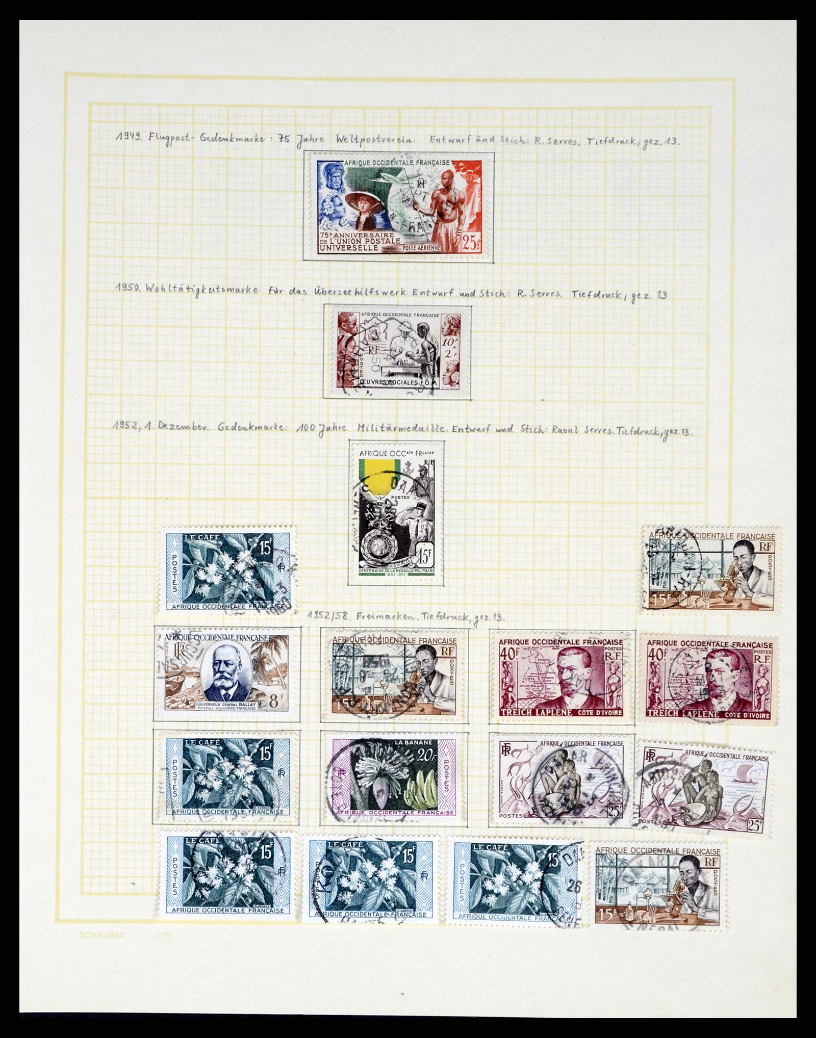 37590 302 - Postzegelverzameling 37590 Franse Kolonien 1849-1975.