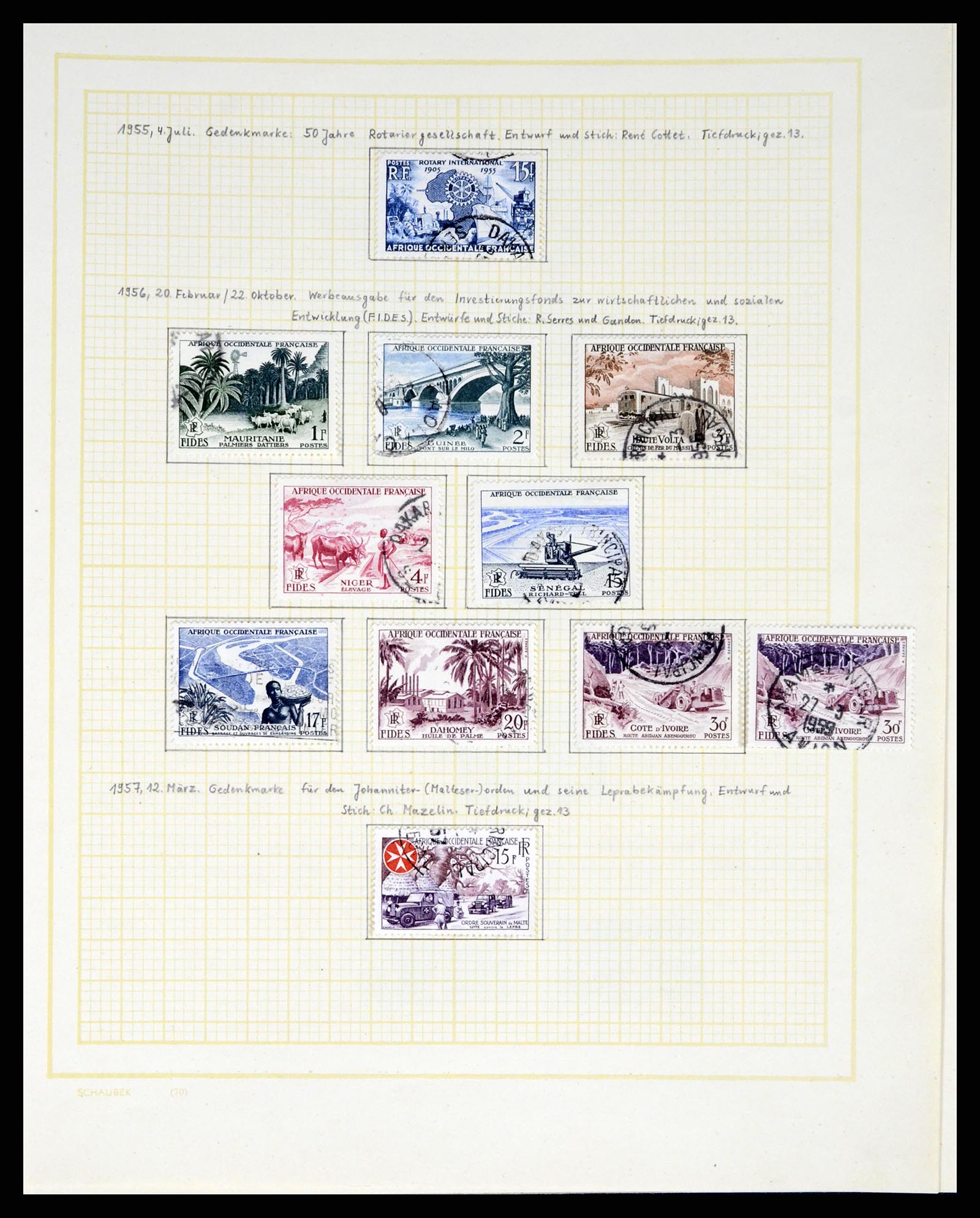 37590 304 - Postzegelverzameling 37590 Franse Kolonien 1849-1975.