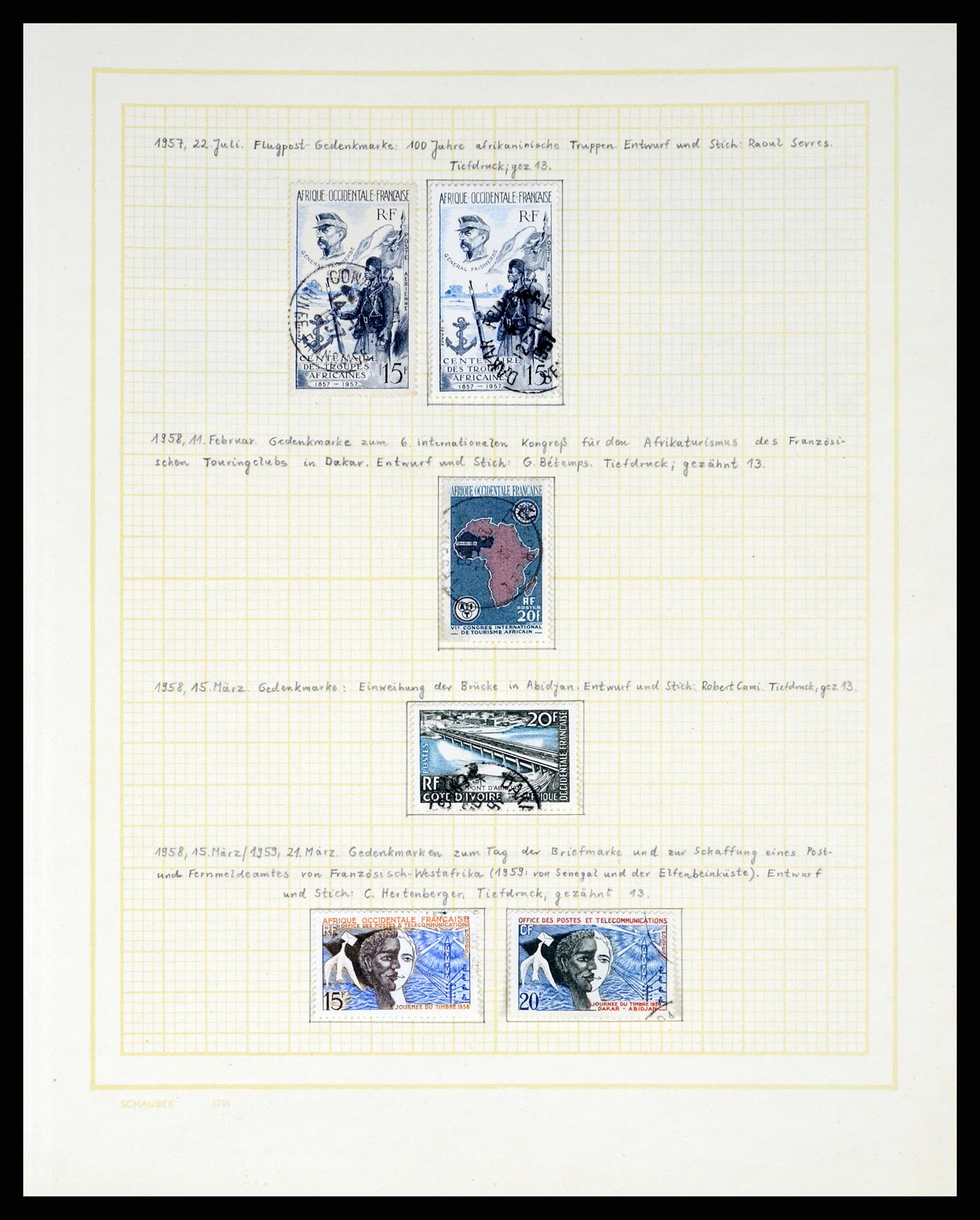 37590 305 - Postzegelverzameling 37590 Franse Kolonien 1849-1975.