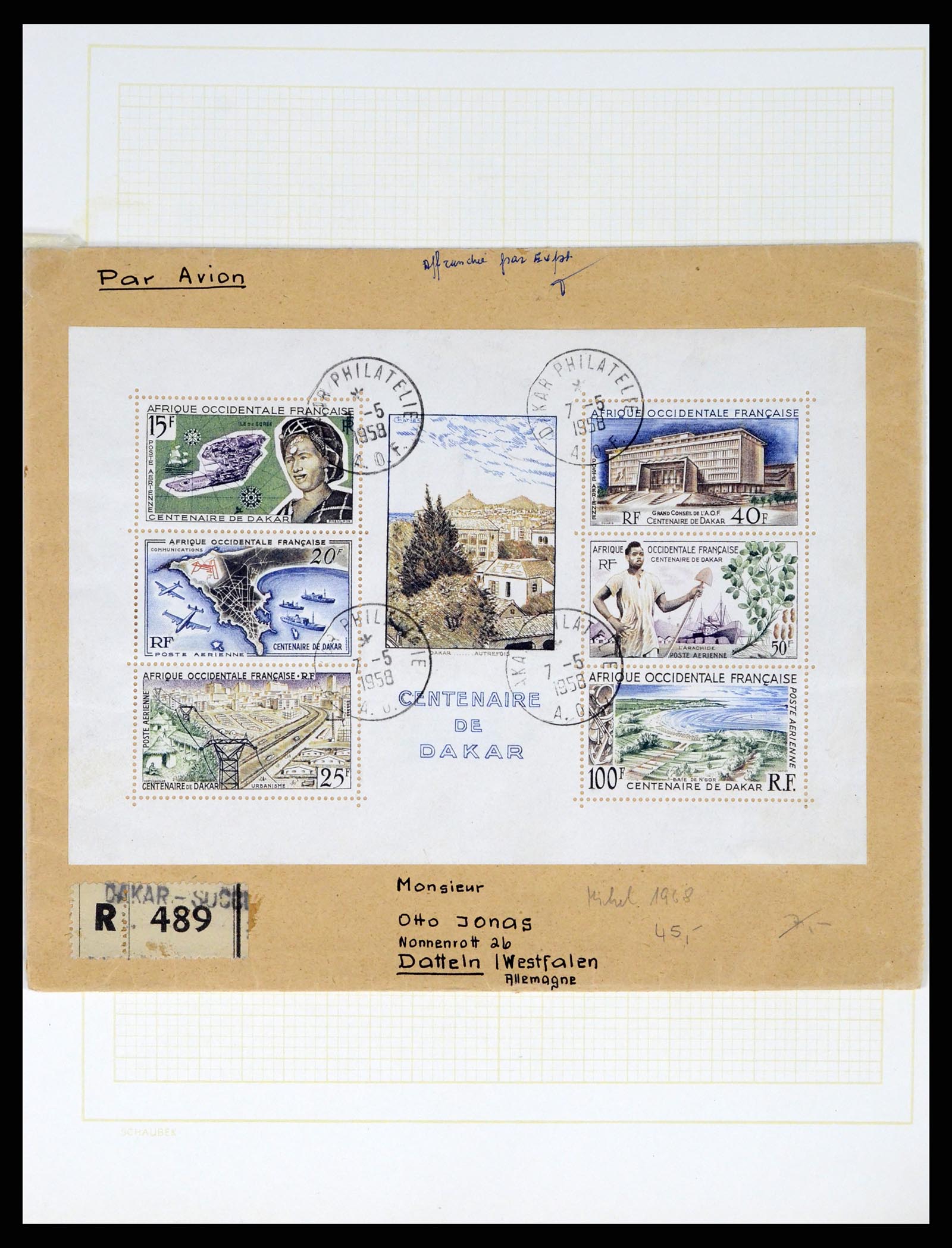 37590 307 - Postzegelverzameling 37590 Franse Kolonien 1849-1975.