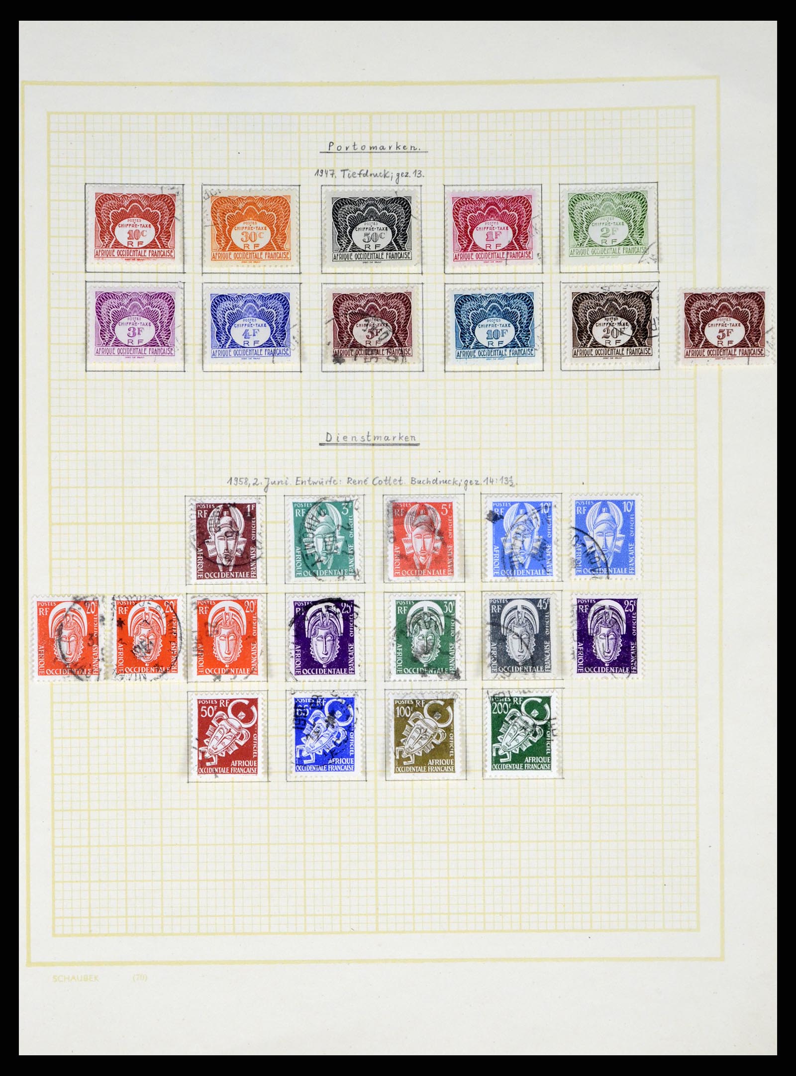 37590 308 - Postzegelverzameling 37590 Franse Kolonien 1849-1975.