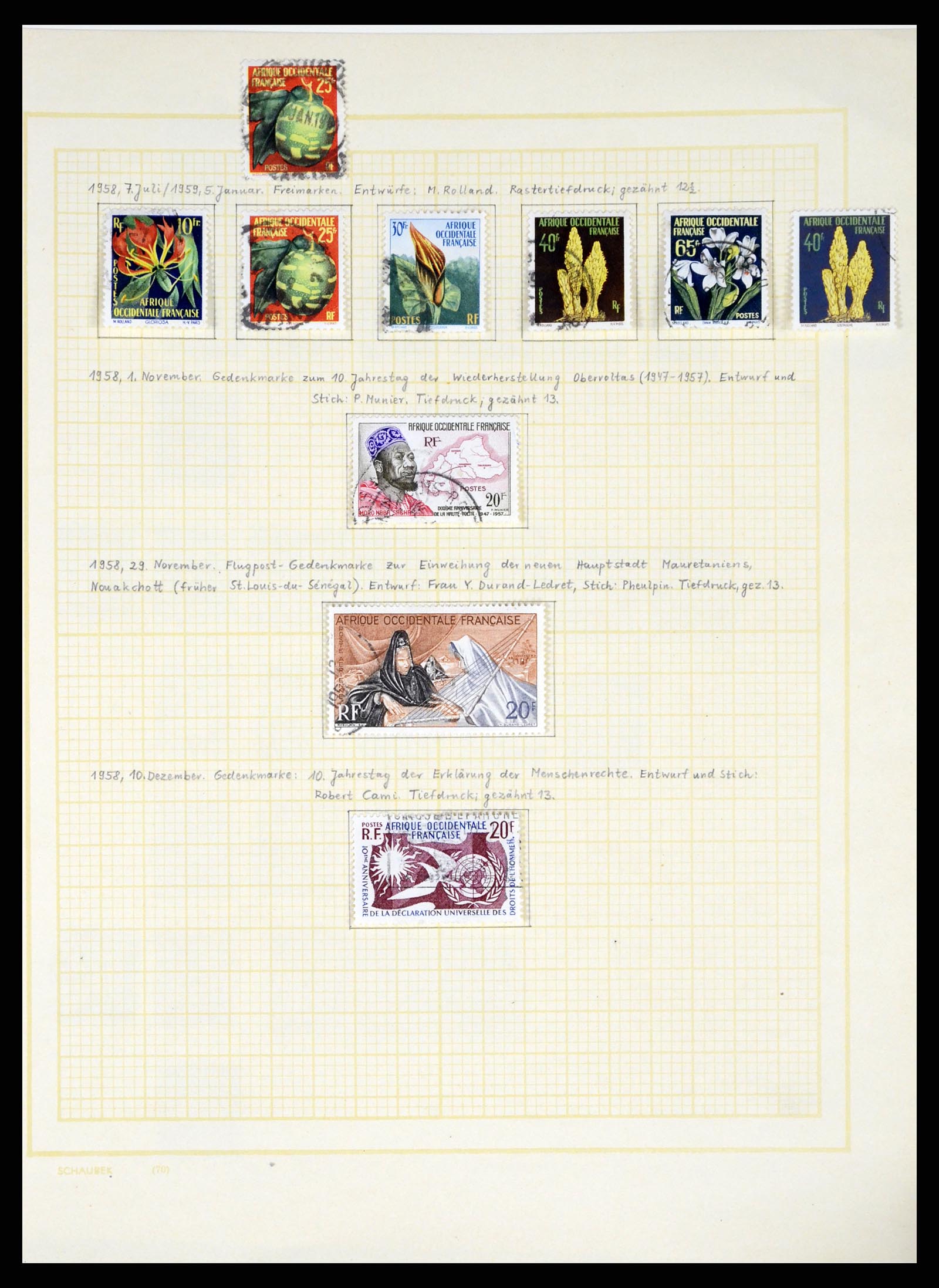 37590 309 - Postzegelverzameling 37590 Franse Kolonien 1849-1975.