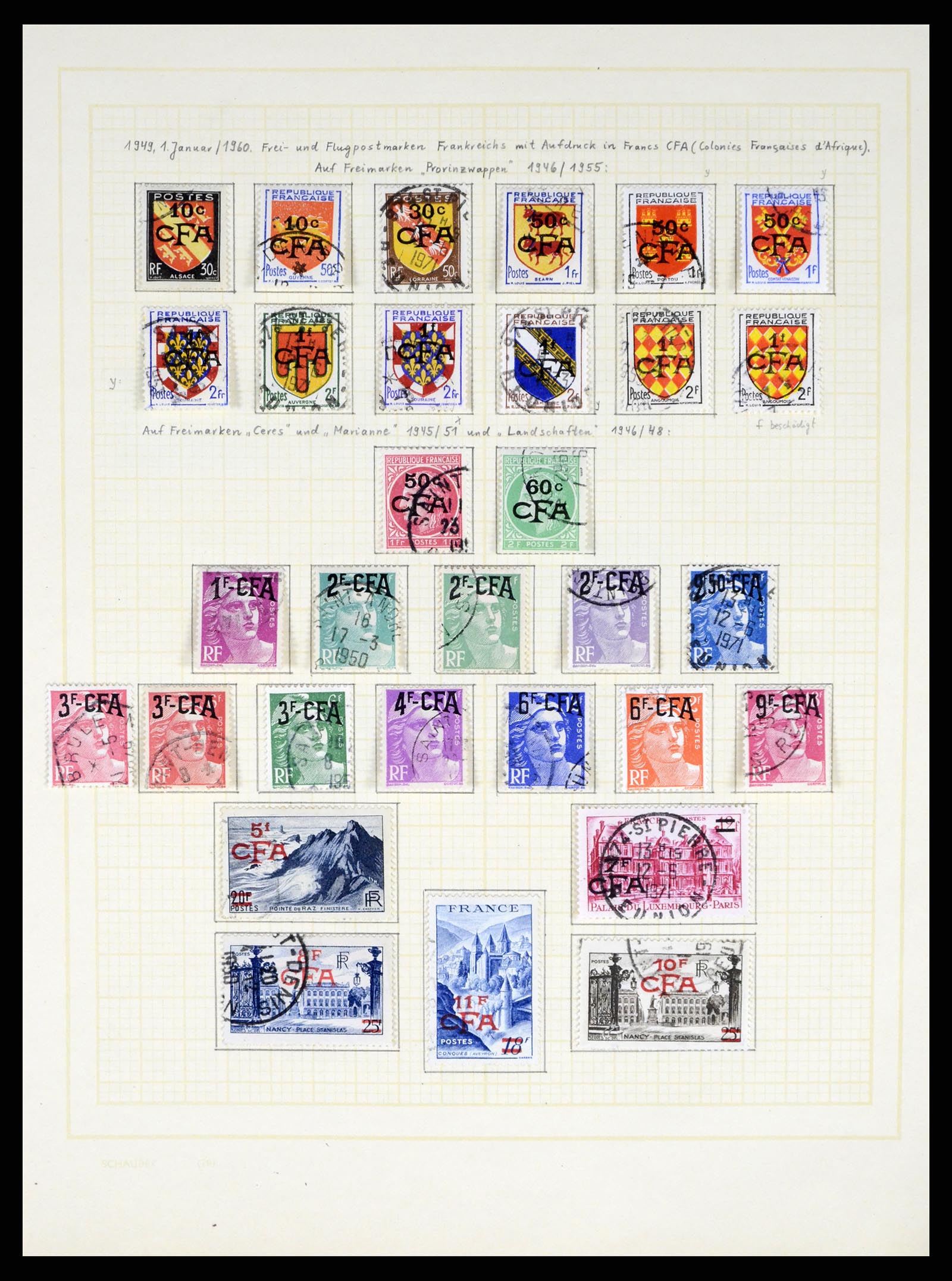 37590 441 - Postzegelverzameling 37590 Franse Kolonien 1849-1975.