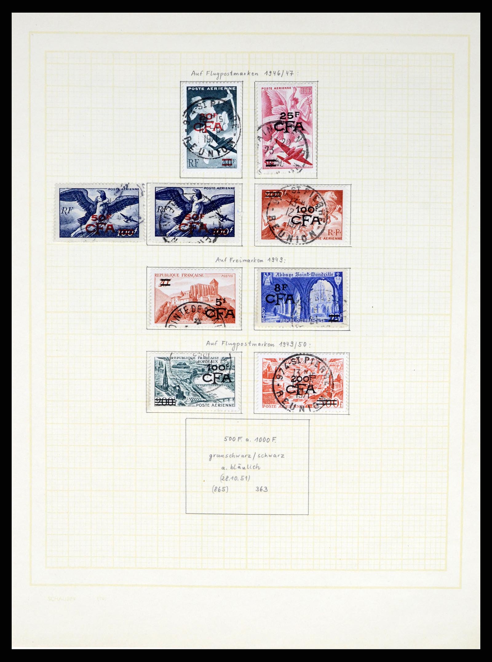37590 442 - Postzegelverzameling 37590 Franse Kolonien 1849-1975.