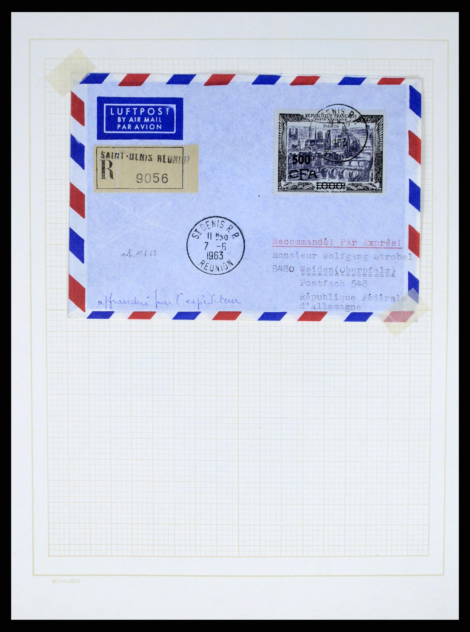 37590 443 - Postzegelverzameling 37590 Franse Kolonien 1849-1975.