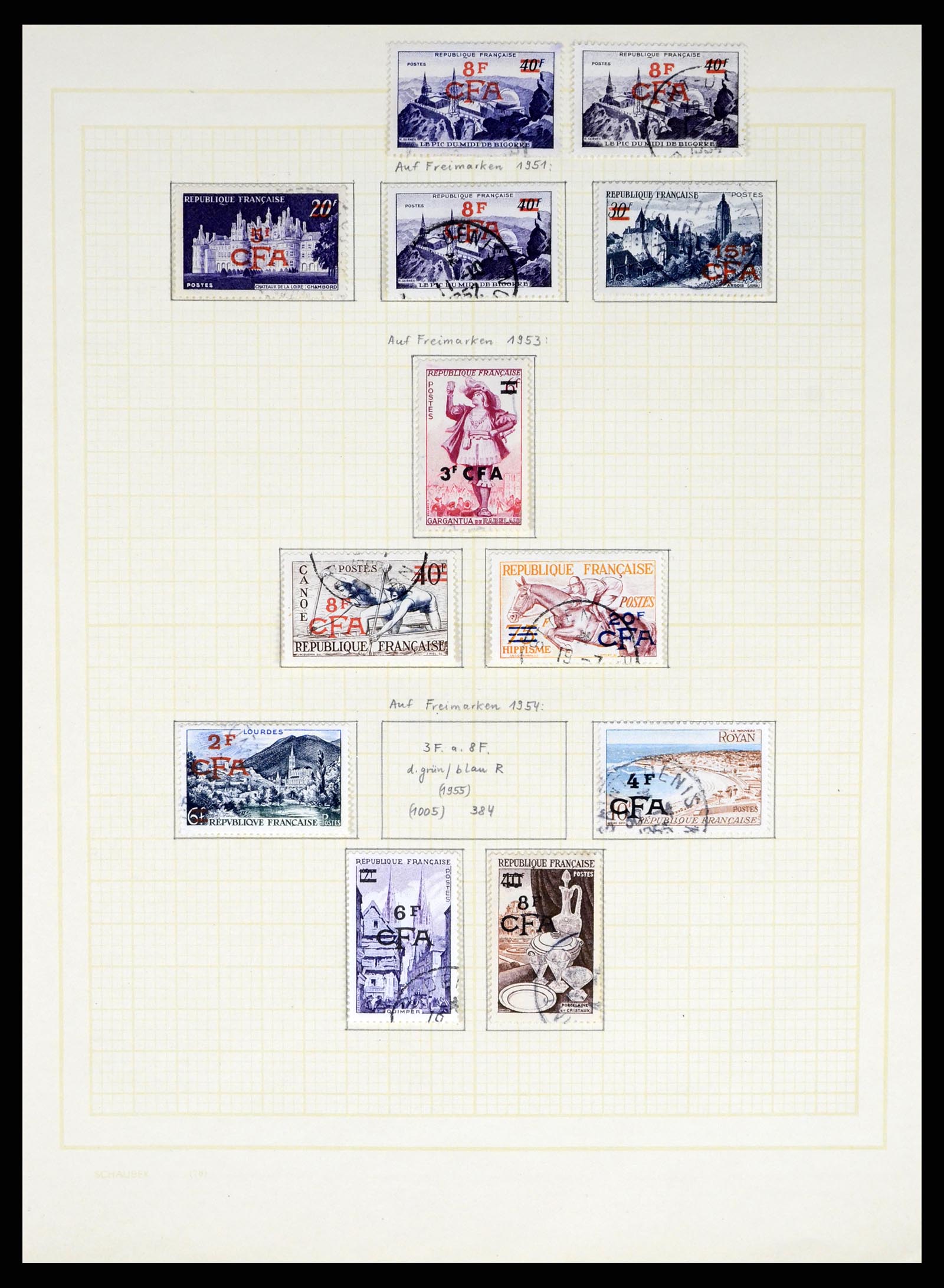 37590 444 - Postzegelverzameling 37590 Franse Kolonien 1849-1975.