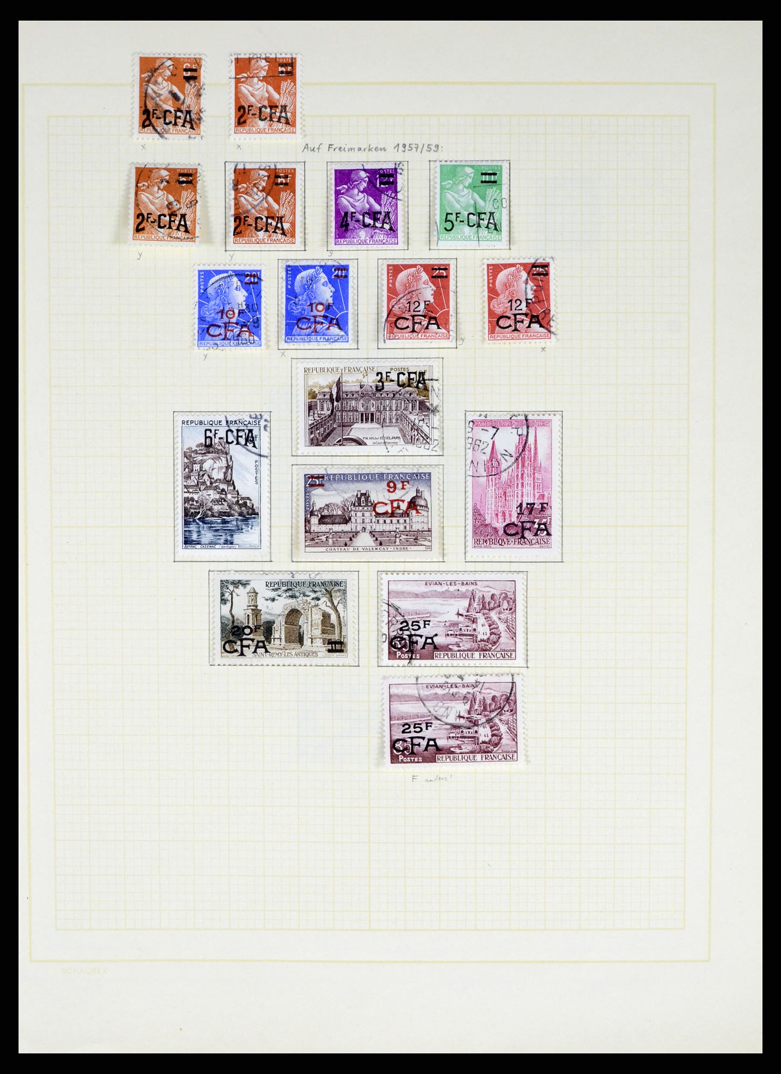 37590 448 - Postzegelverzameling 37590 Franse Kolonien 1849-1975.