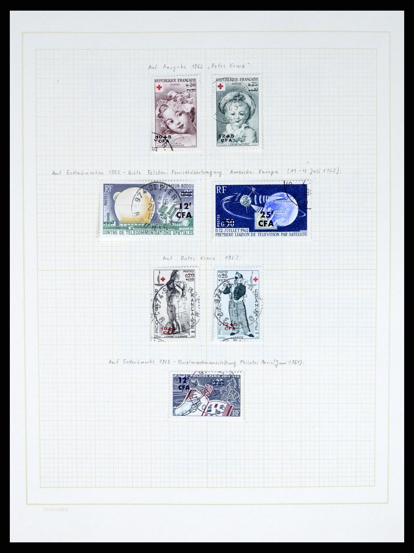 37590 451 - Postzegelverzameling 37590 Franse Kolonien 1849-1975.