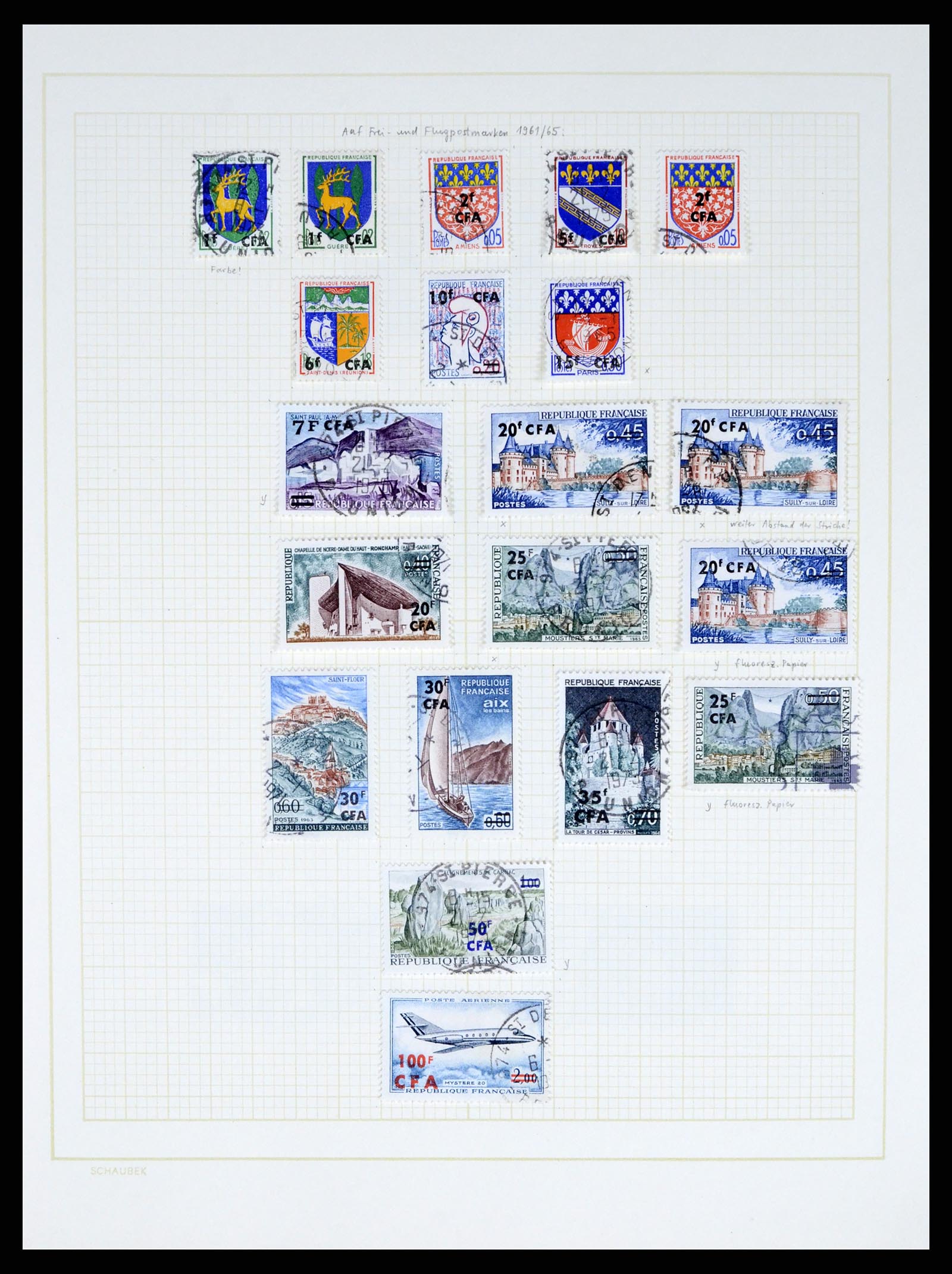 37590 452 - Postzegelverzameling 37590 Franse Kolonien 1849-1975.