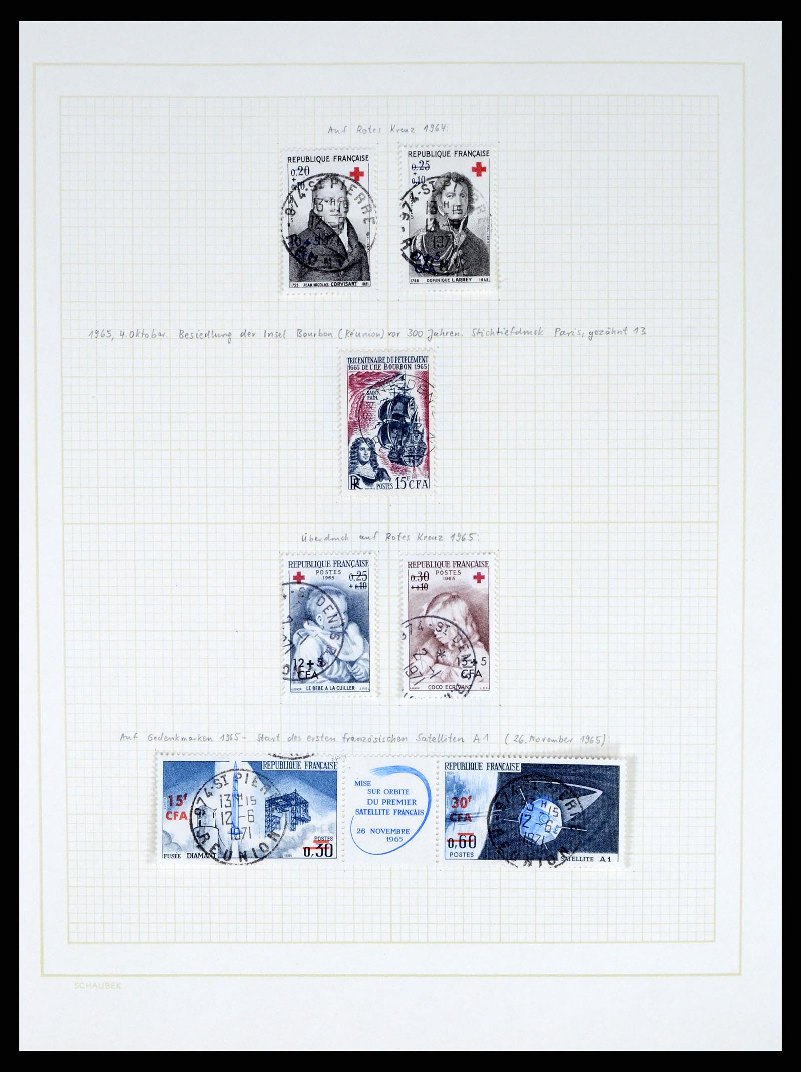 37590 453 - Postzegelverzameling 37590 Franse Kolonien 1849-1975.