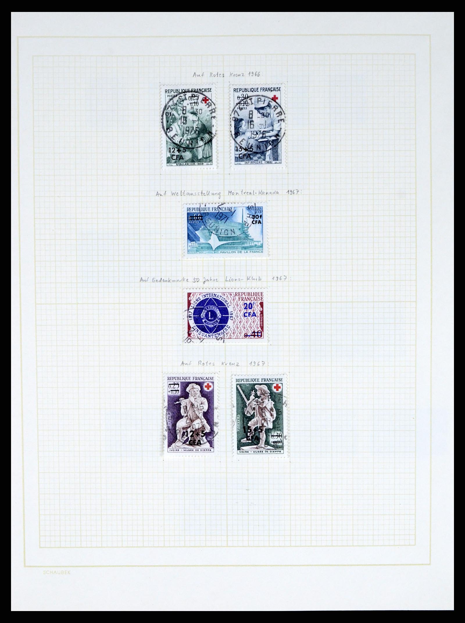 37590 454 - Postzegelverzameling 37590 Franse Kolonien 1849-1975.
