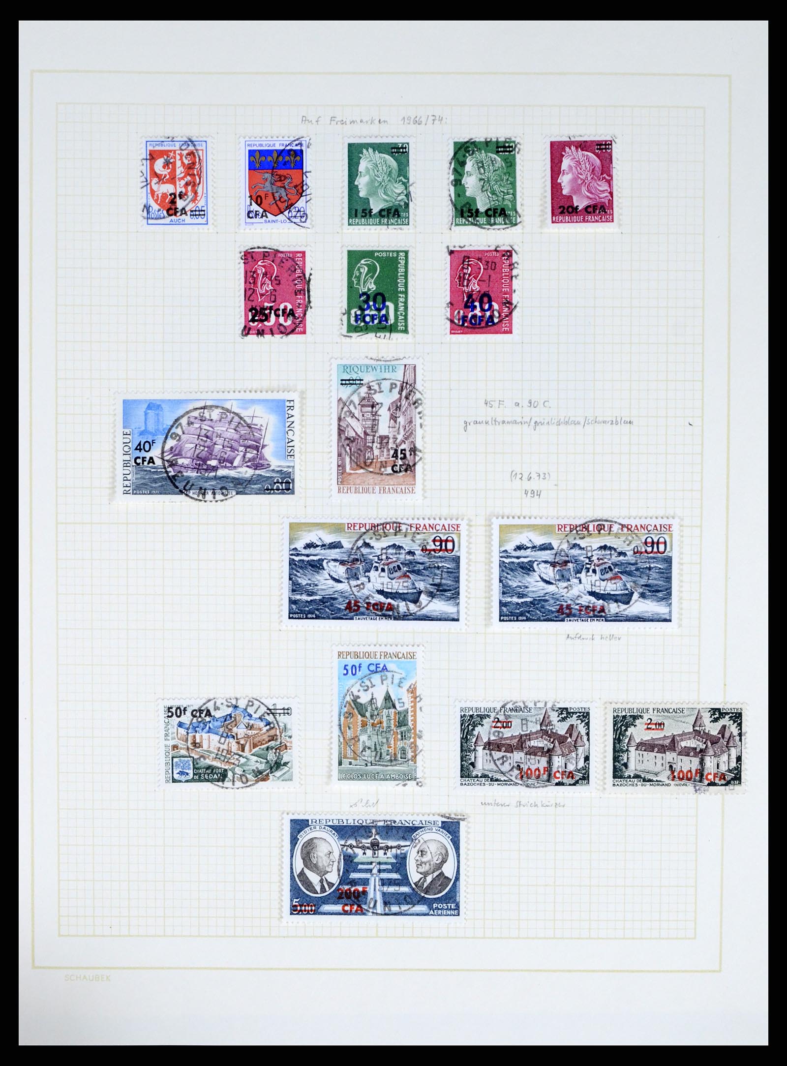 37590 455 - Postzegelverzameling 37590 Franse Kolonien 1849-1975.