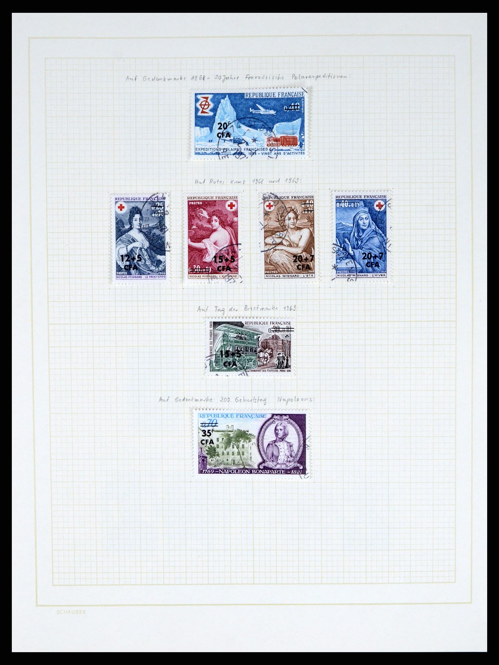 37590 456 - Postzegelverzameling 37590 Franse Kolonien 1849-1975.