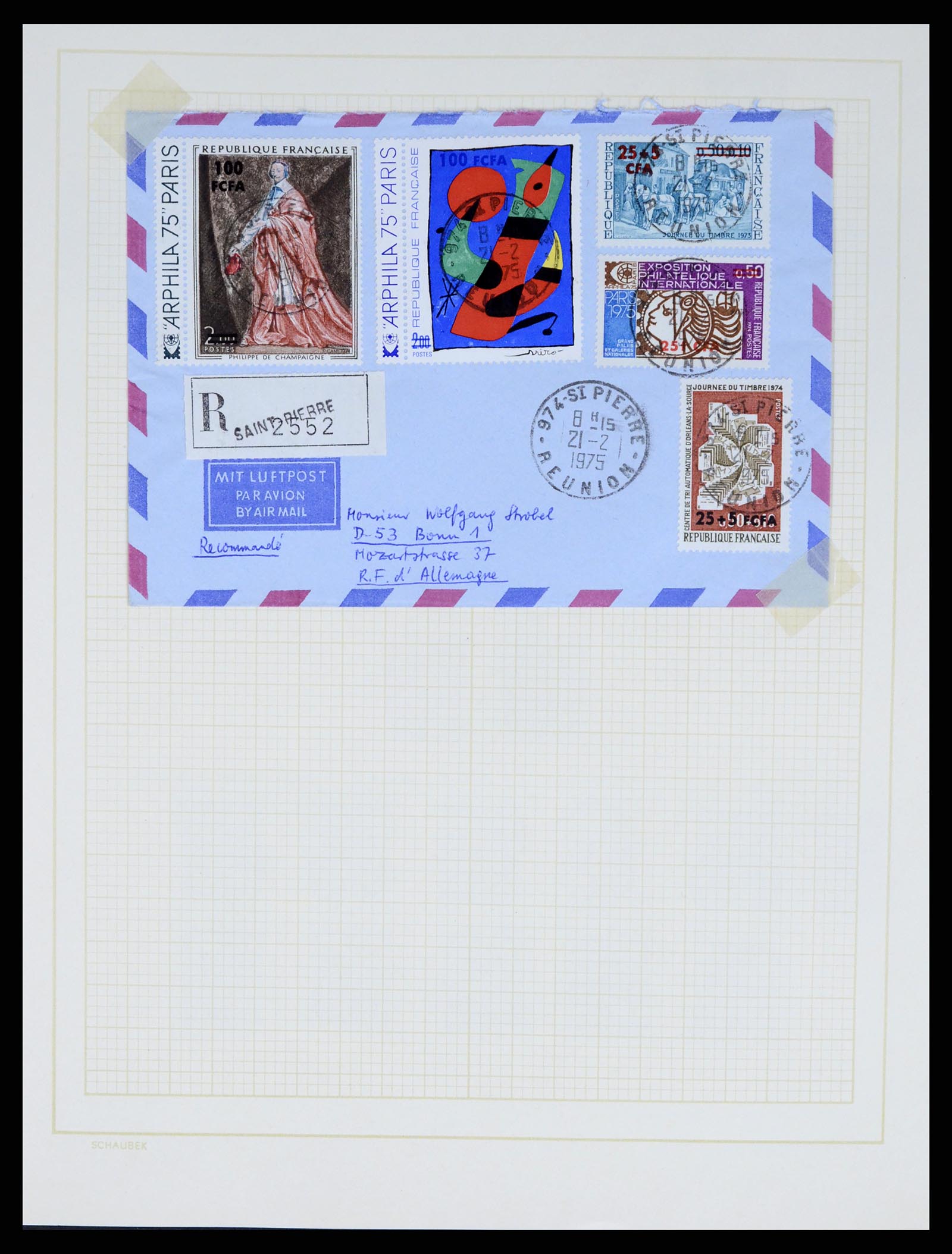 37590 459 - Postzegelverzameling 37590 Franse Kolonien 1849-1975.
