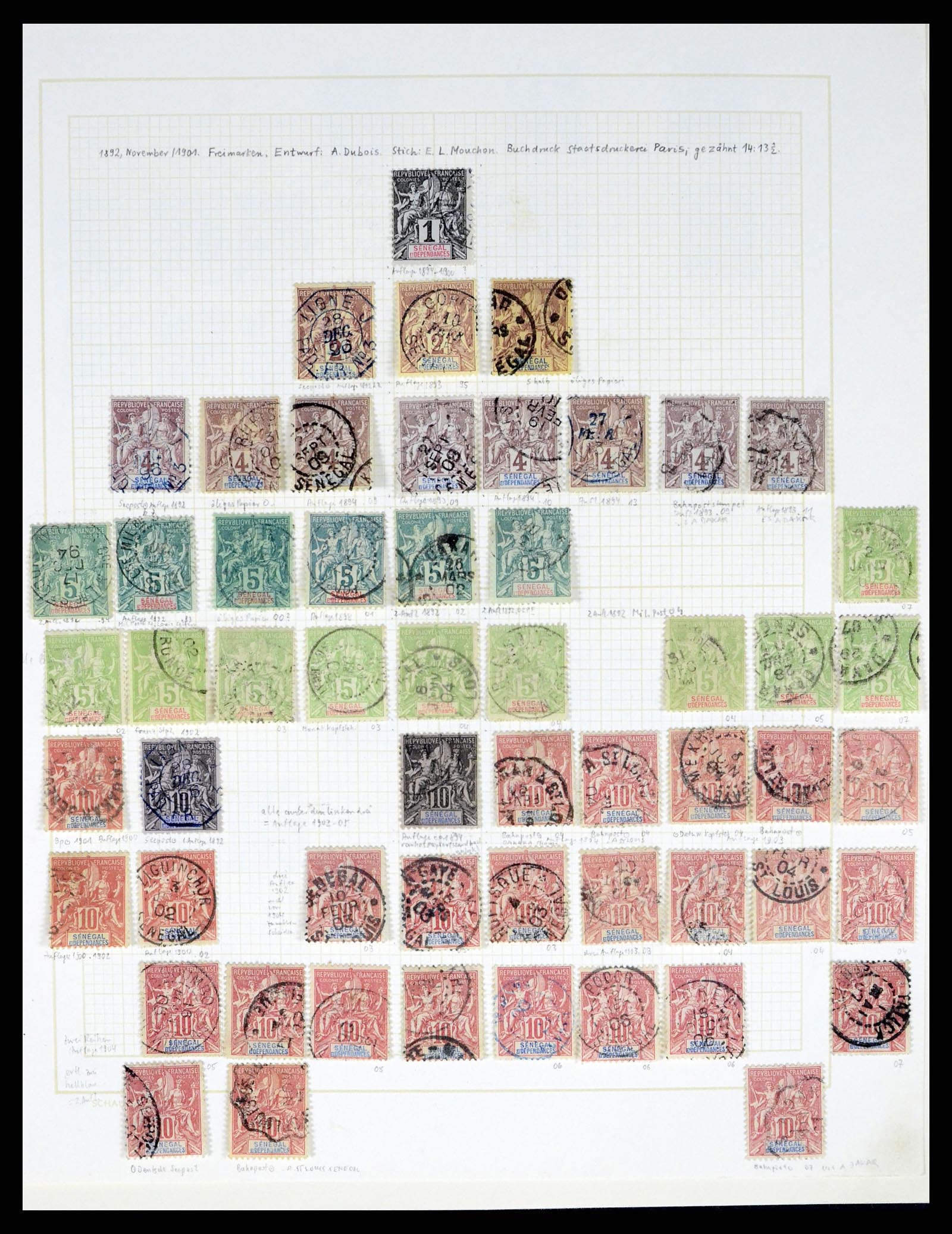 37590 468 - Postzegelverzameling 37590 Franse Kolonien 1849-1975.