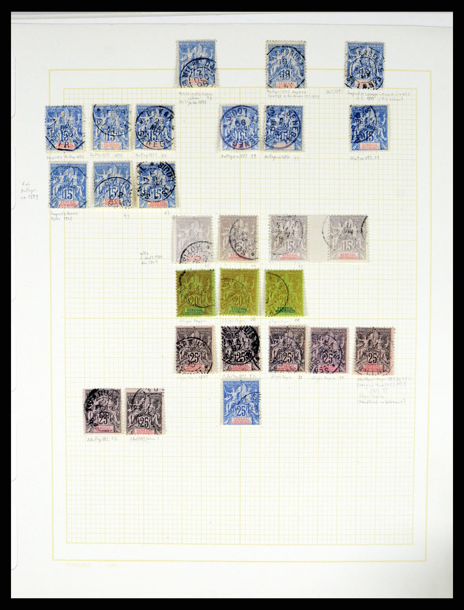 37590 469 - Postzegelverzameling 37590 Franse Kolonien 1849-1975.